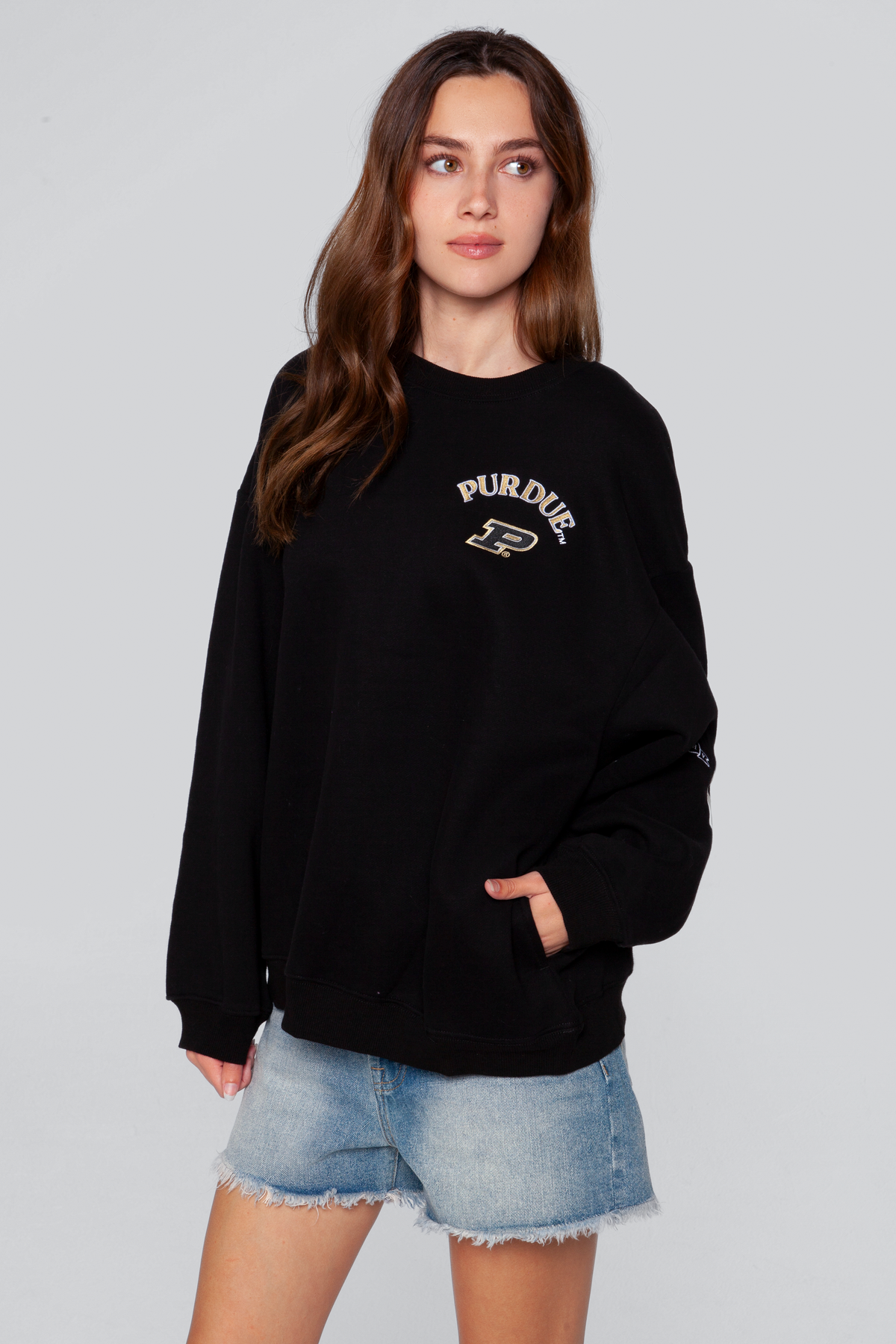 Purdue Oversized Crewneck