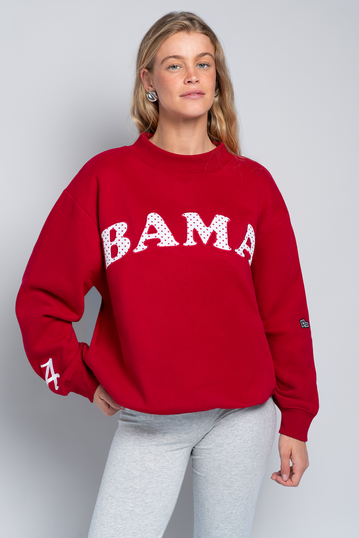 Alabama Polka Dot Mock Neck Crewneck