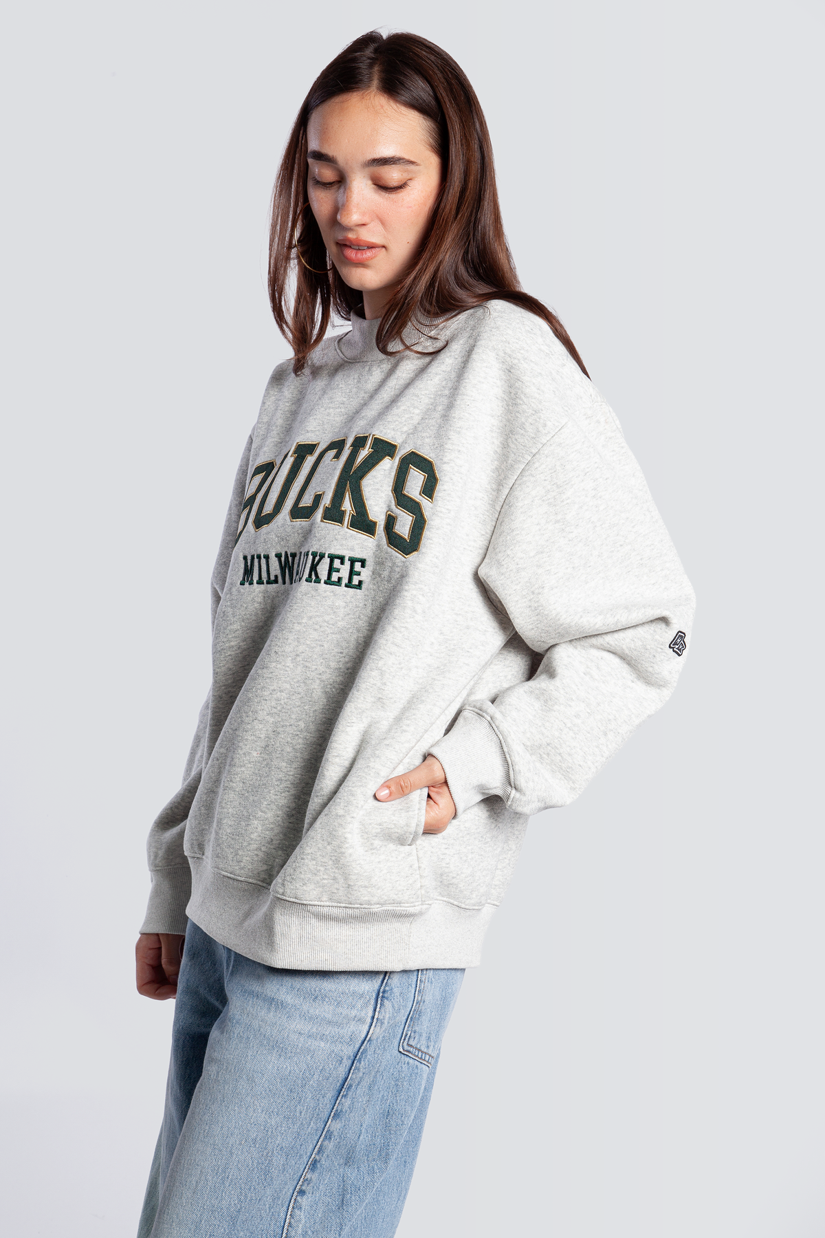 Milwaukee Bucks Mock Neck Crewneck