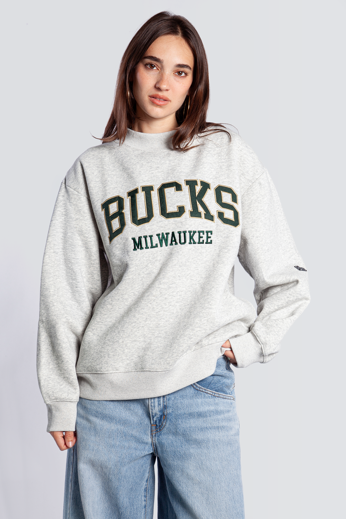 Milwaukee Bucks Mock Neck Crewneck