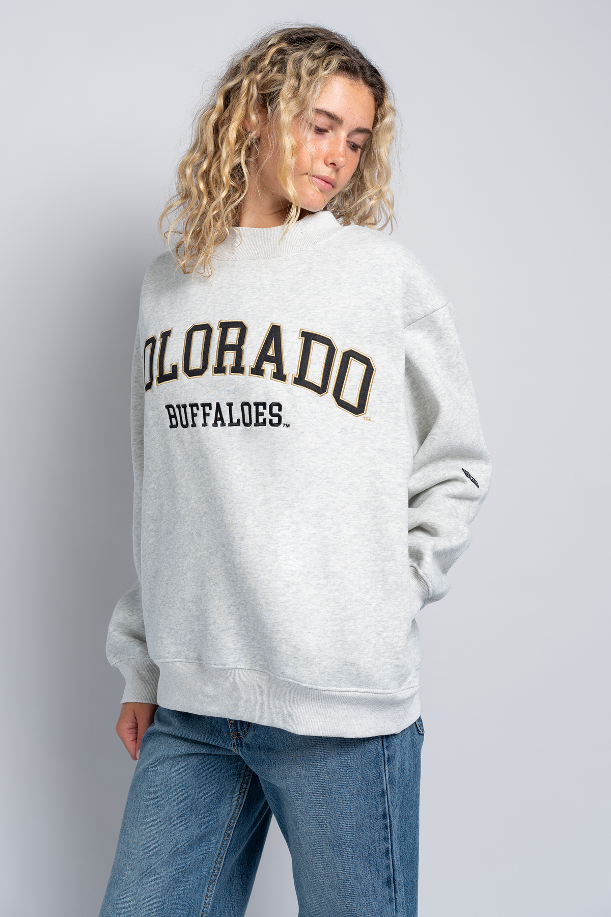 CU Boulder Mock Neck Crewneck