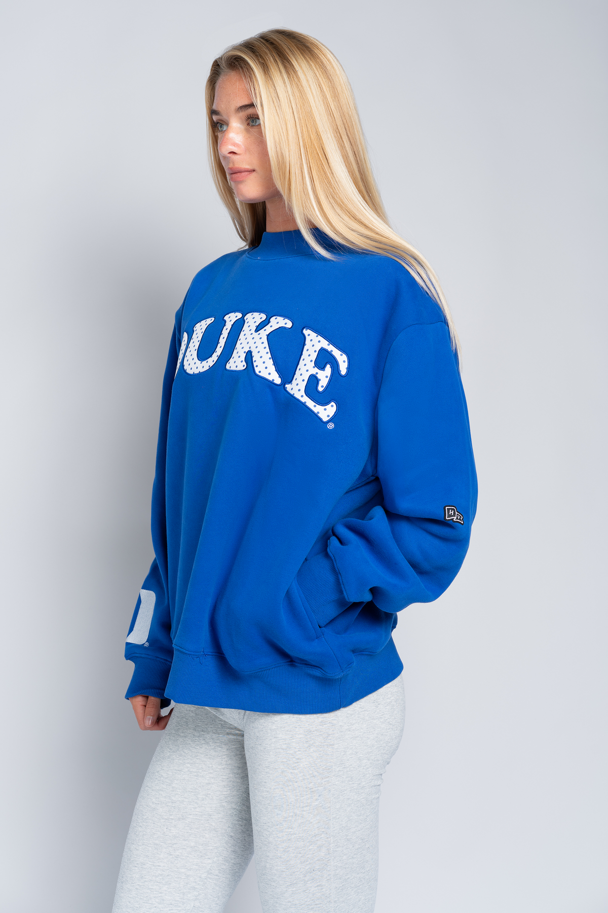 Duke Polka Dot Mock Neck Crewneck