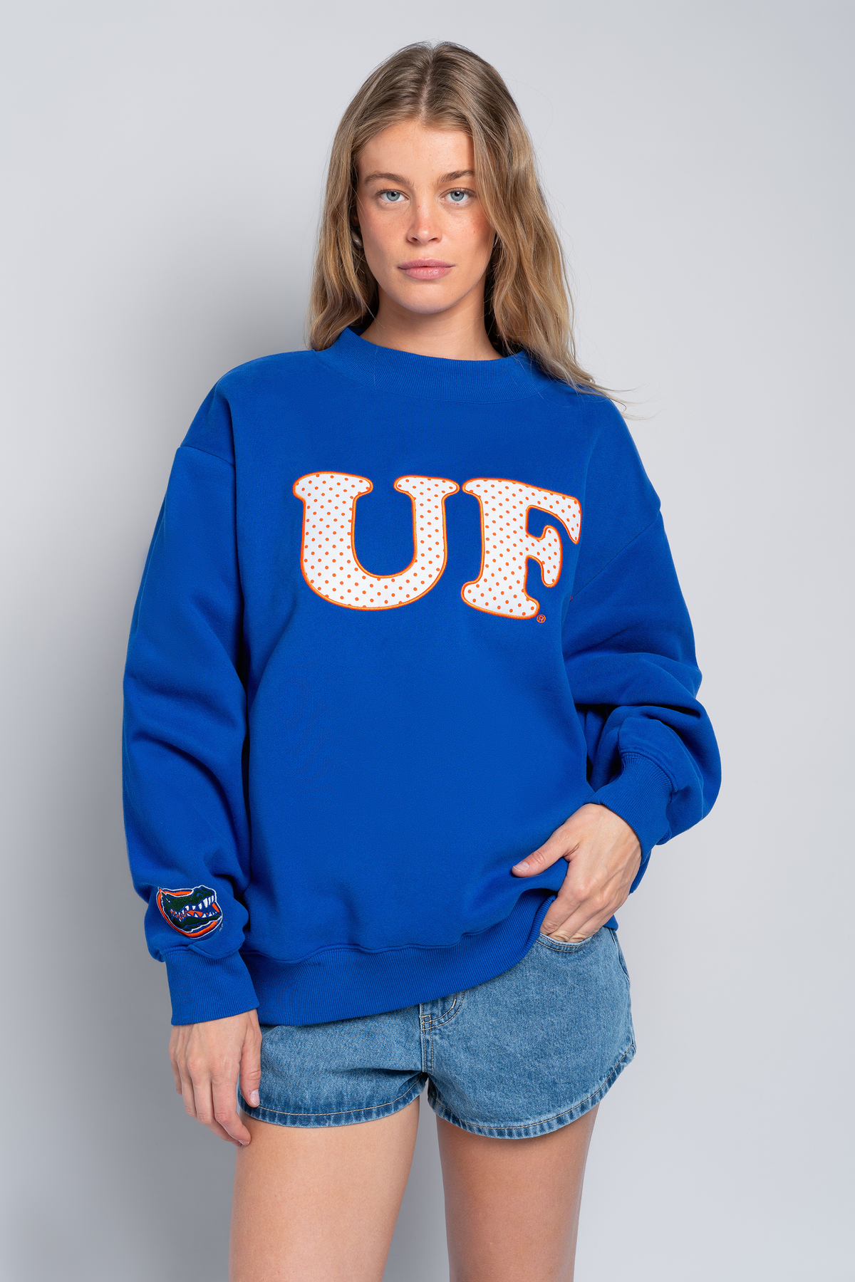 University of Florida Polka Dot Mock Neck Crewneck