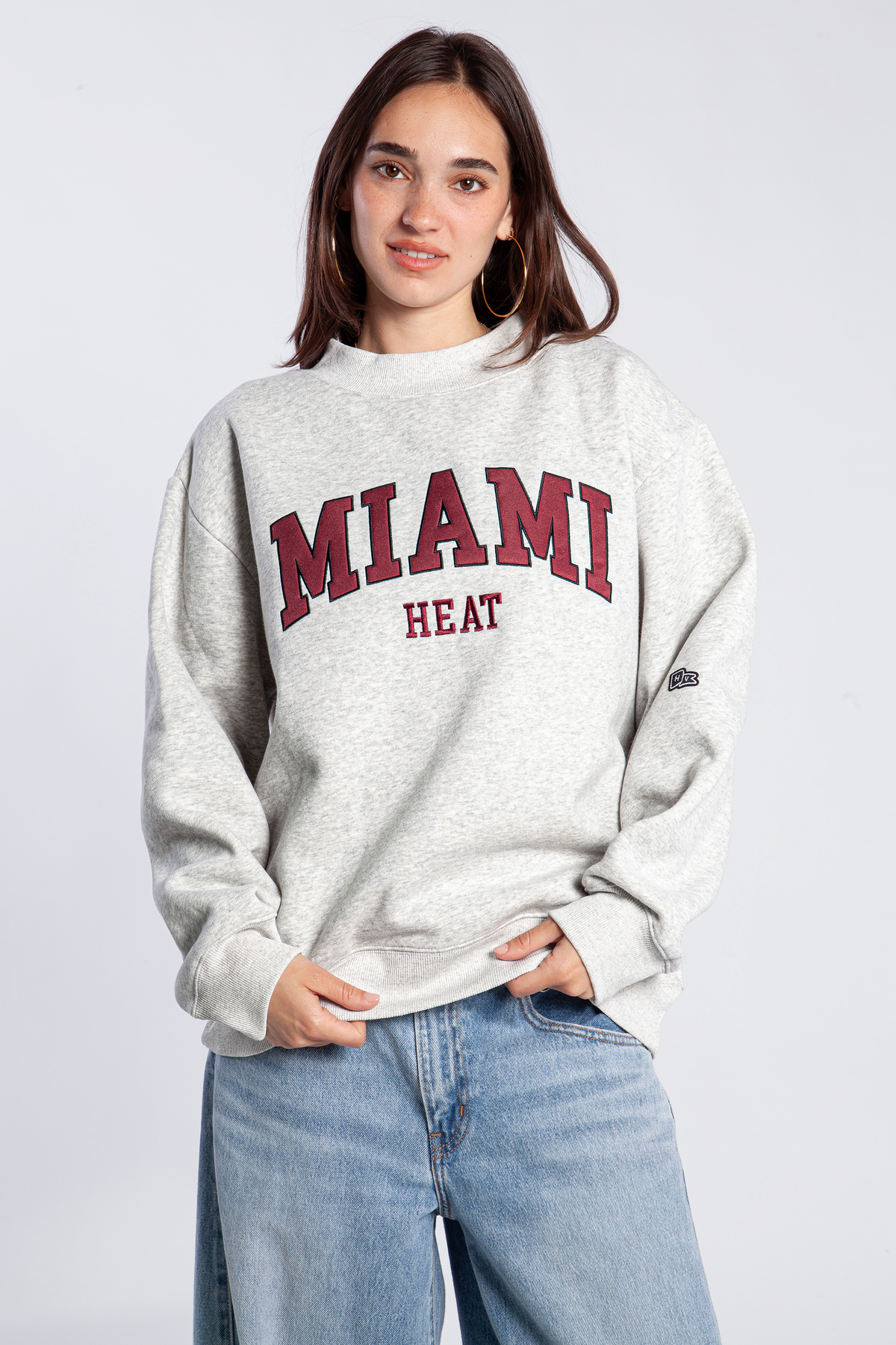 Miami Heat Mock Neck Crewneck