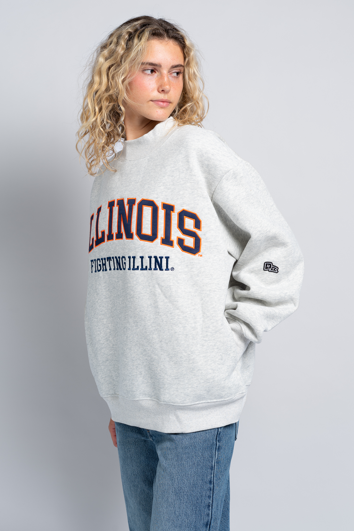 University of Illinois Mock Neck Crewneck