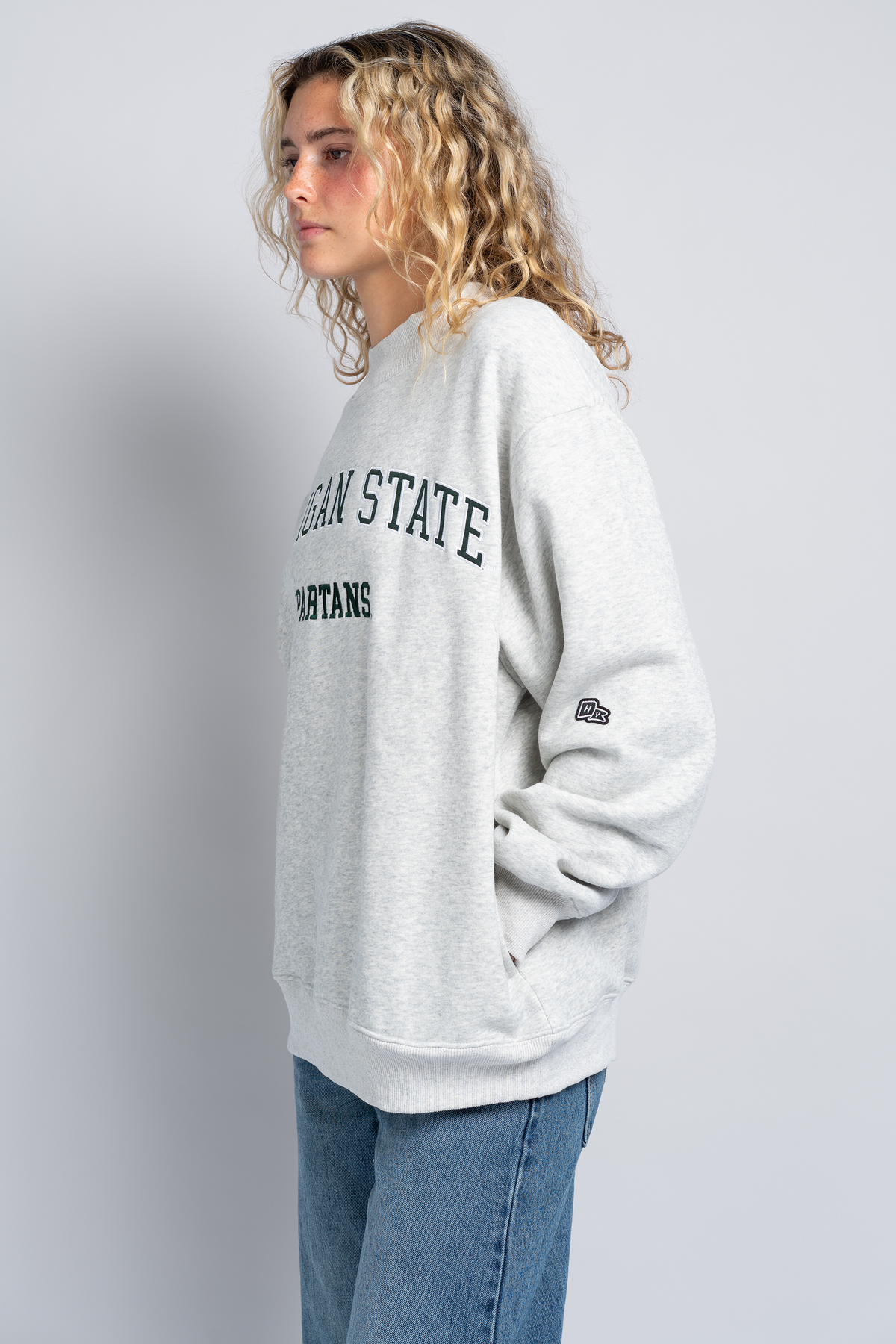 Michigan State Mock Neck Crewneck