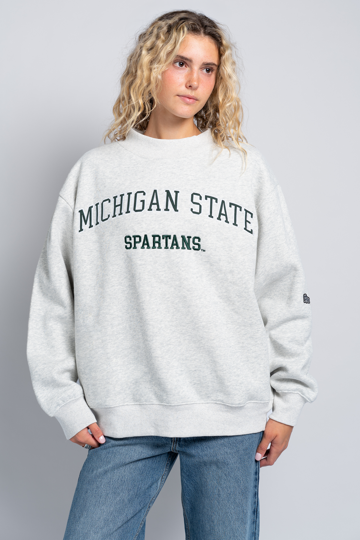 Michigan State Mock Neck Crewneck