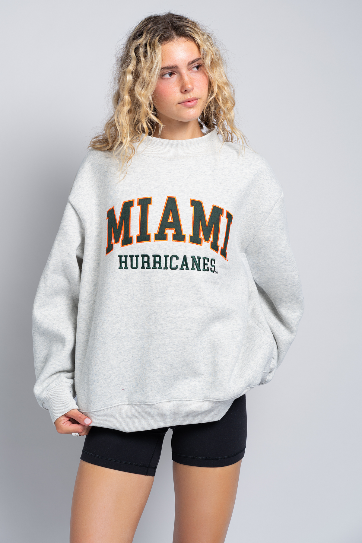University of Miami Mock Neck Crewneck