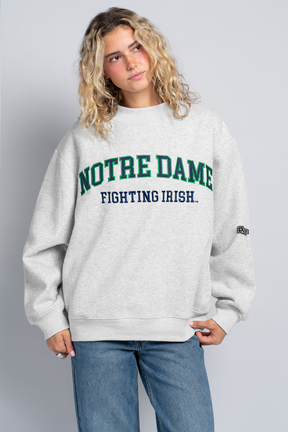 Notre Dame Mock Neck Crewneck