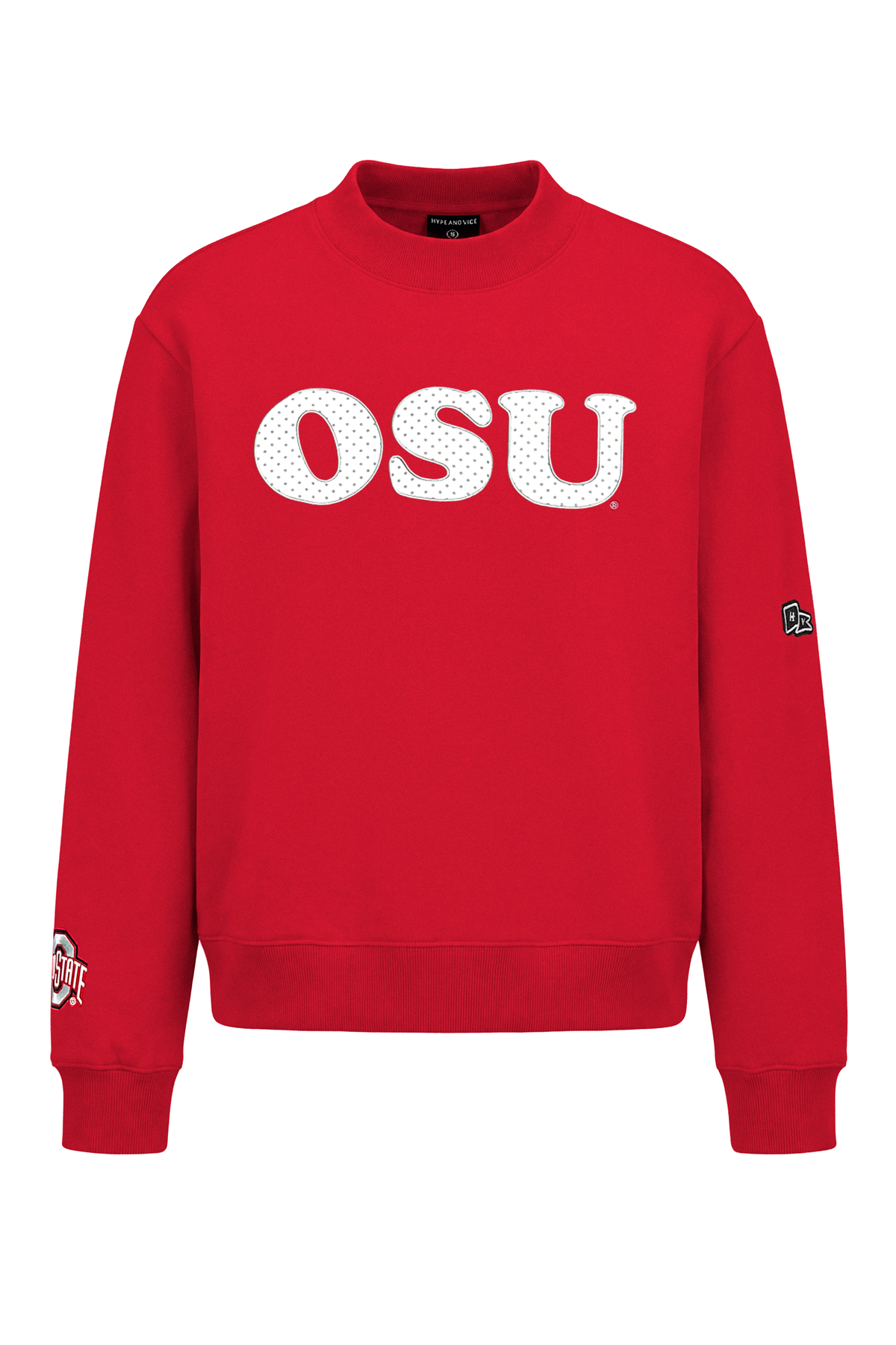 Ohio State Polka Dot Mock Neck Crewneck