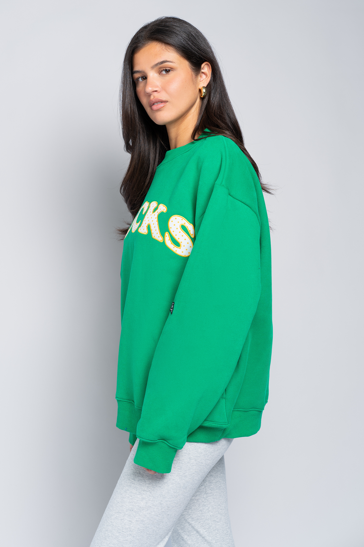 University of Oregon Polka Dot Mock Neck Crewneck