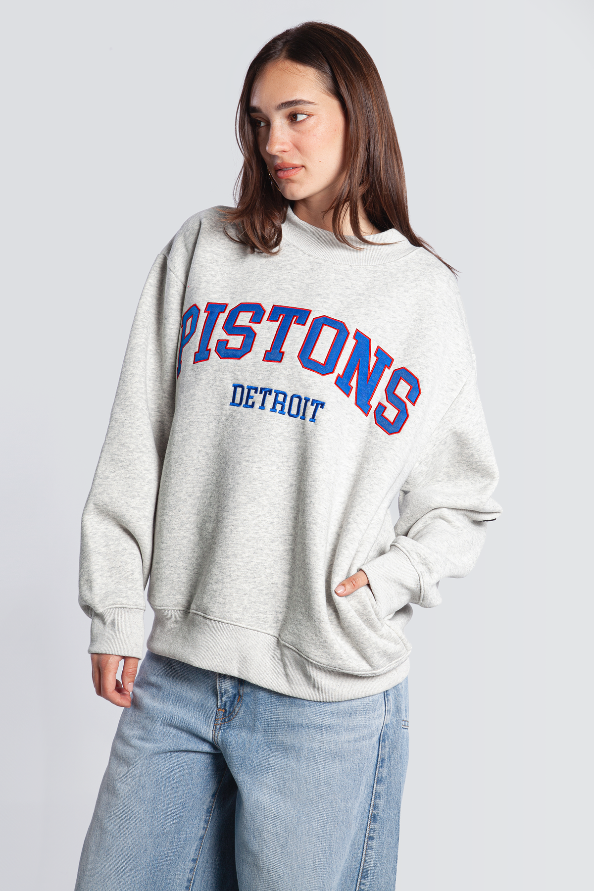 Detroit Pistons Mock Neck Crewneck