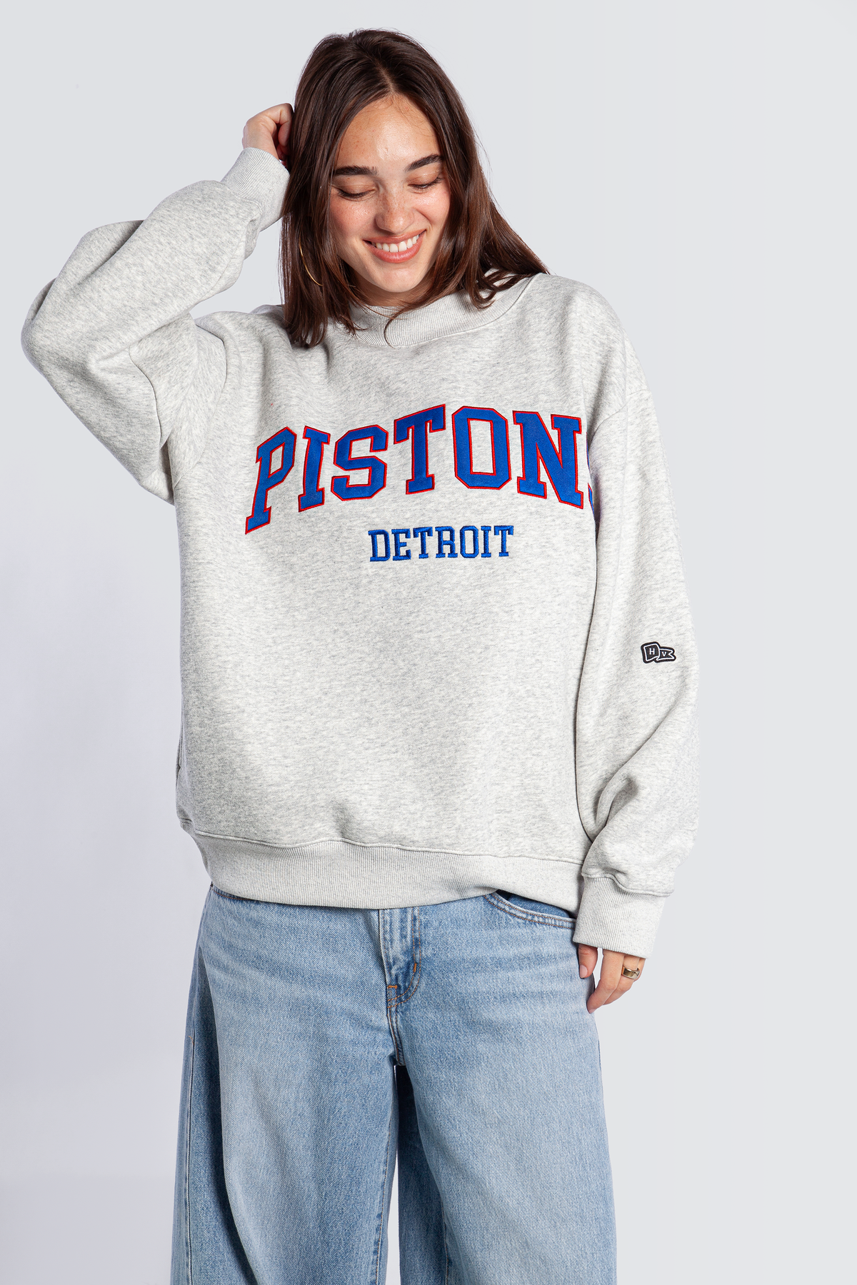 Detroit Pistons Mock Neck Crewneck