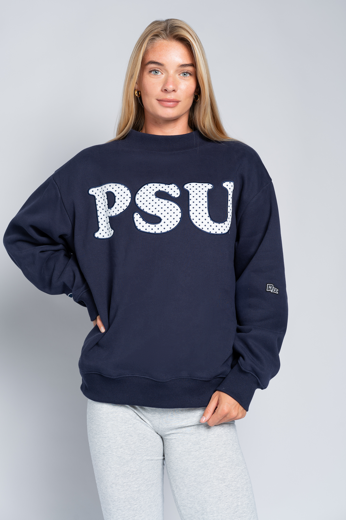 Penn State Polka Dot Mock Neck Crewneck