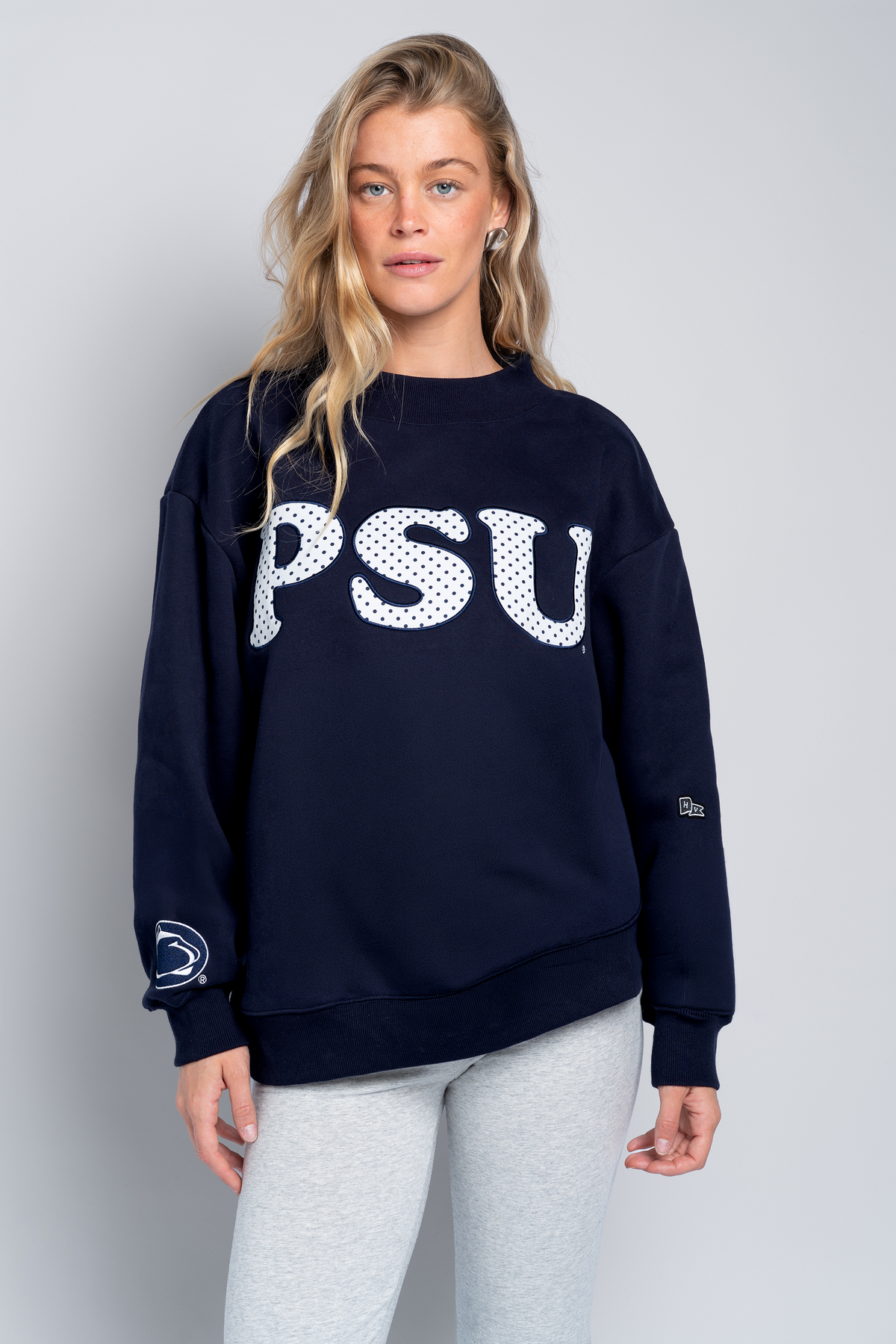 Penn State Polka Dot Mock Neck Crewneck