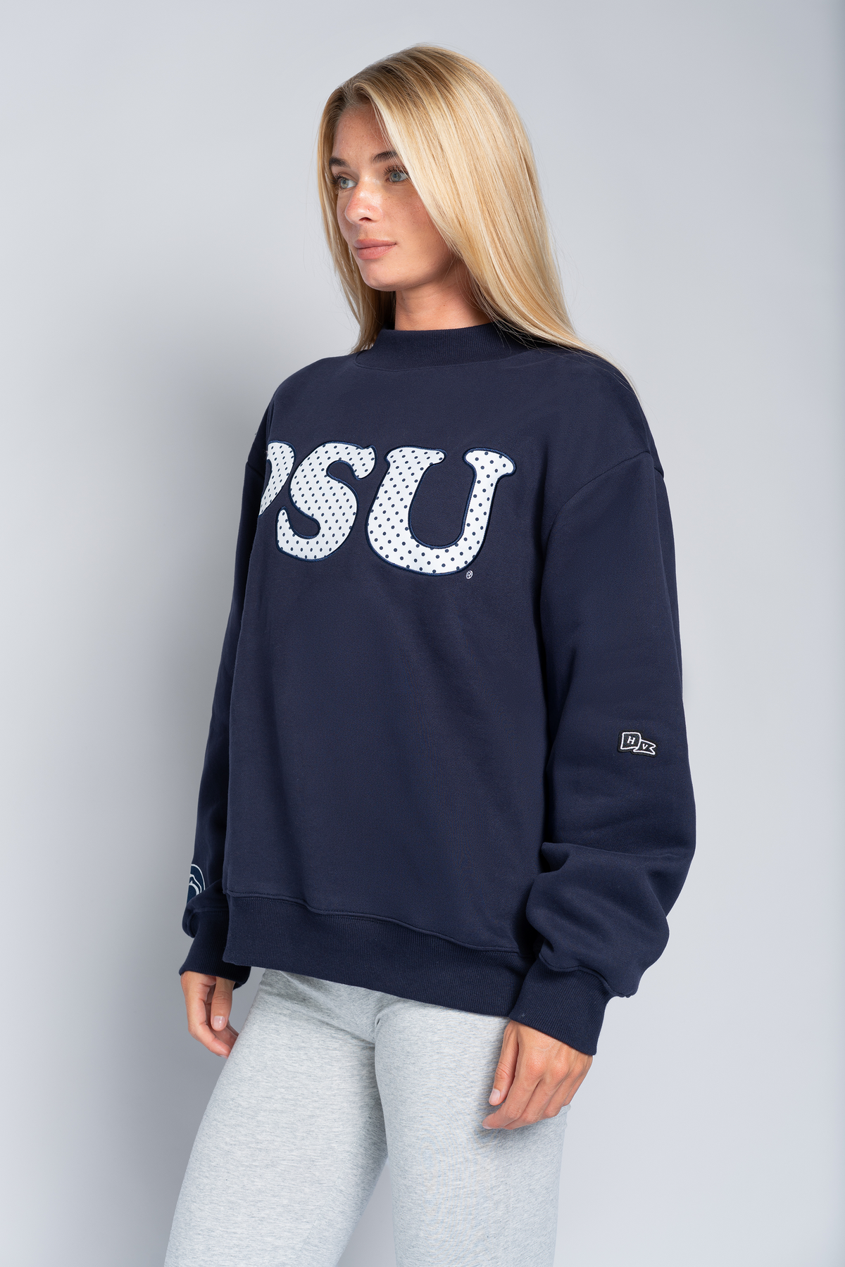 Penn State Polka Dot Mock Neck Crewneck