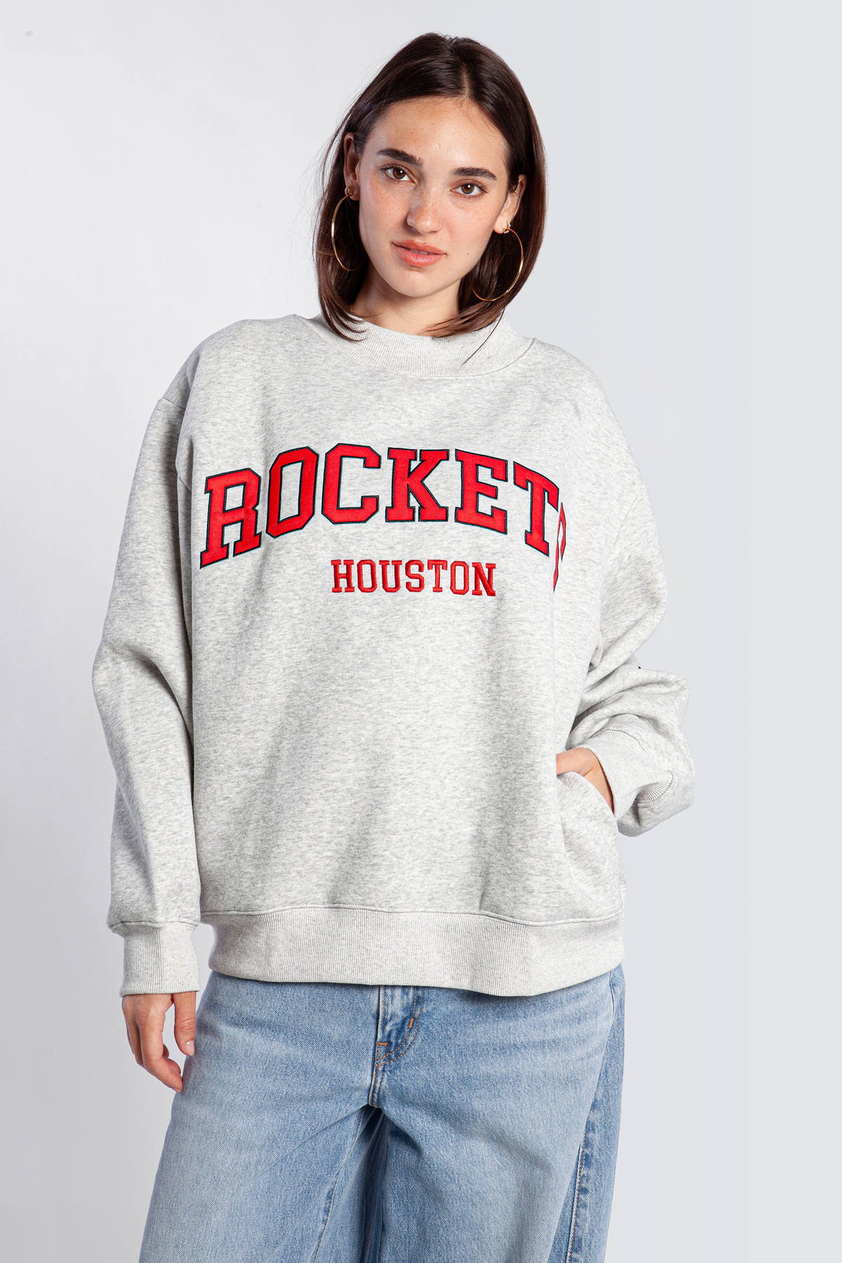 Houston Rockets Mock Neck Crewneck