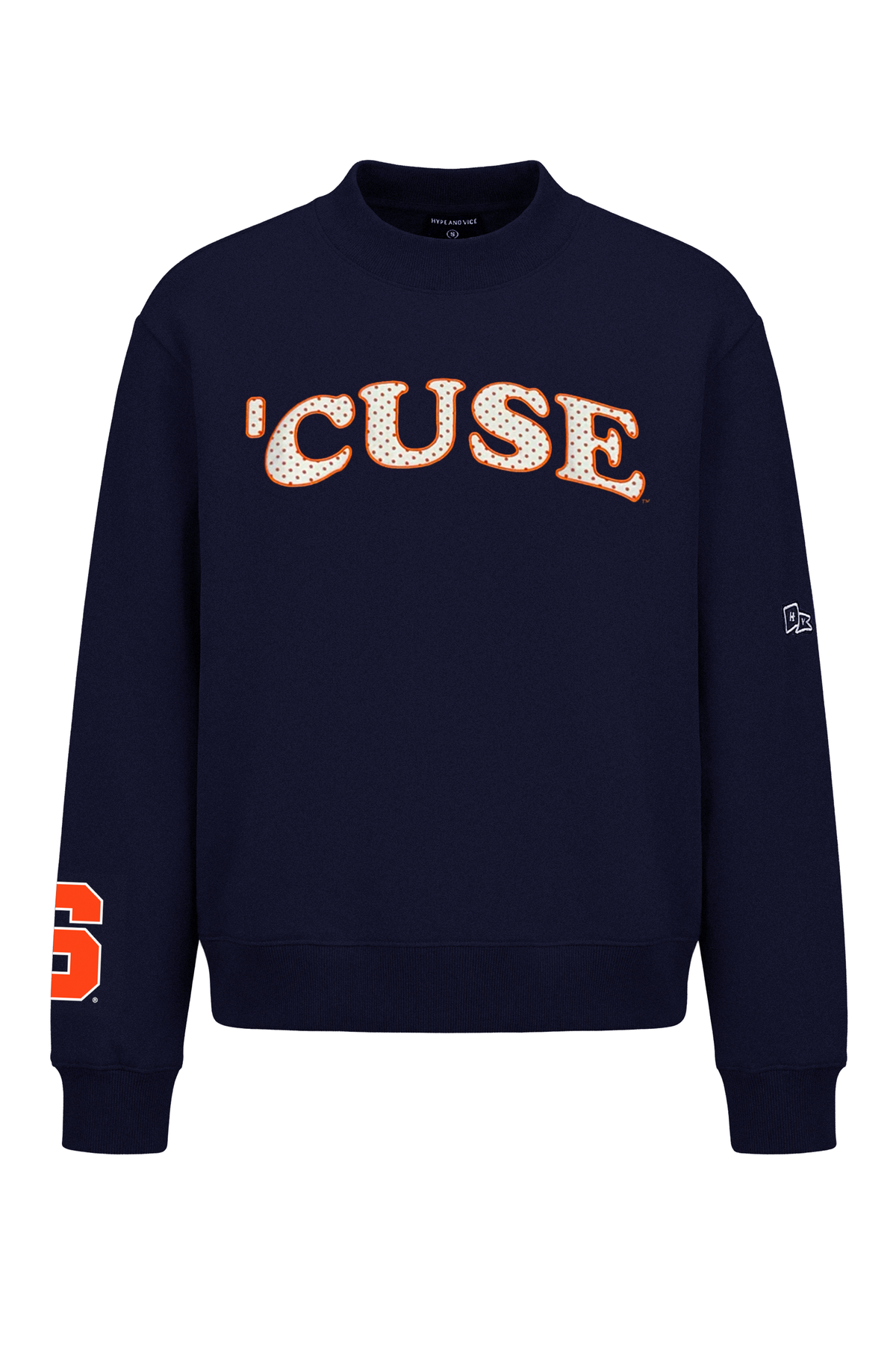Syracuse Polka Dot Mock Neck Crewneck