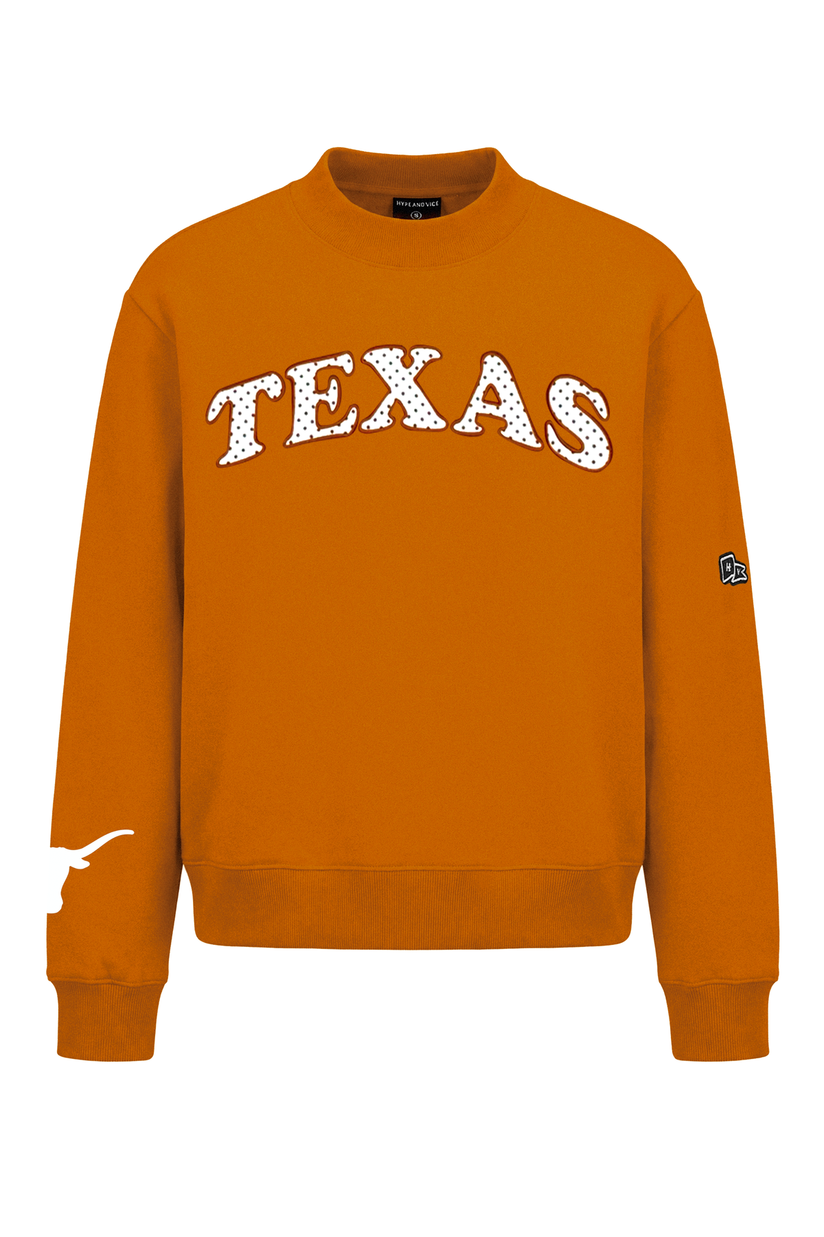 UT Austin Polka Dot Mock Neck Crewneck