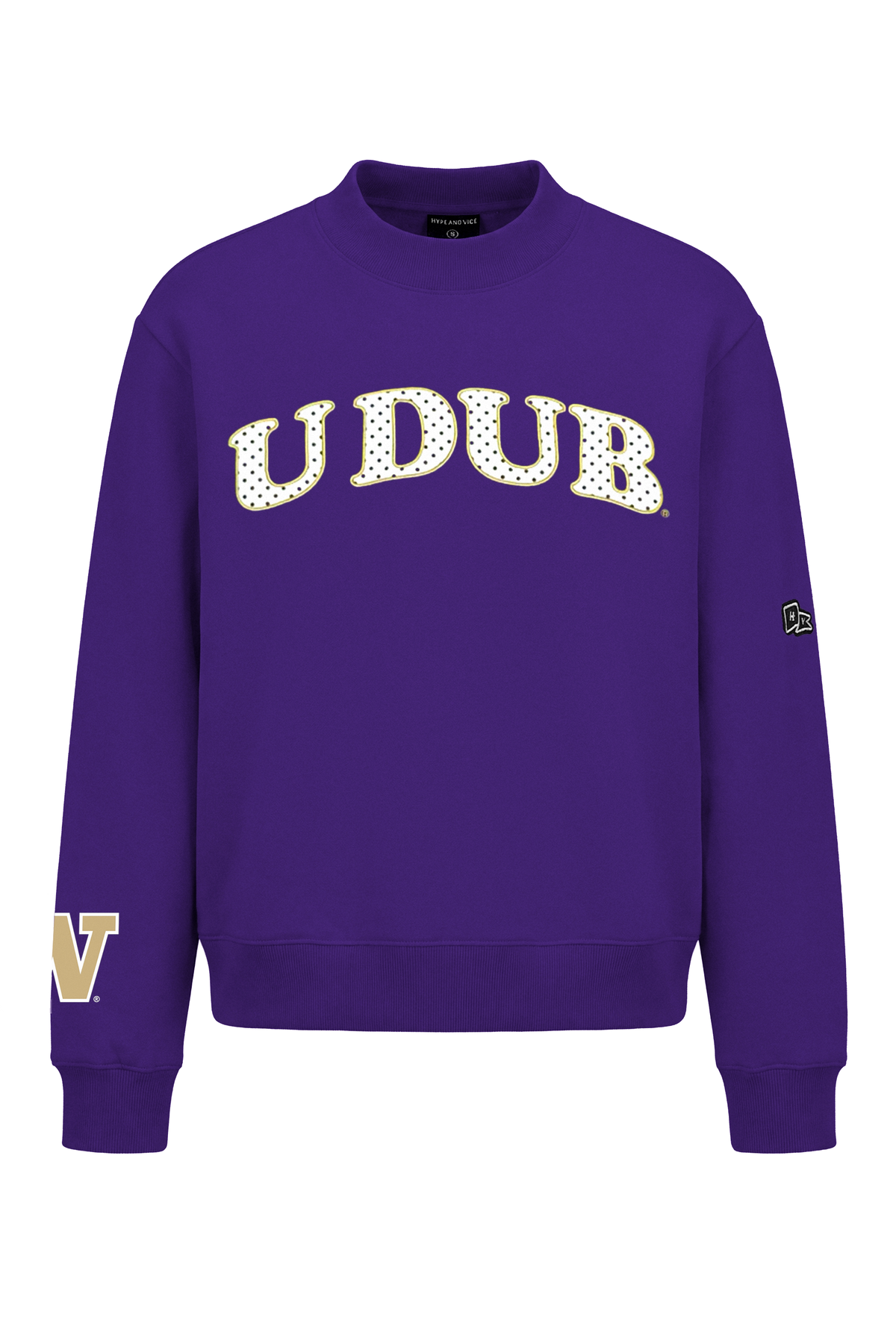 University of Washington Polka Dot Mock Neck Crewneck