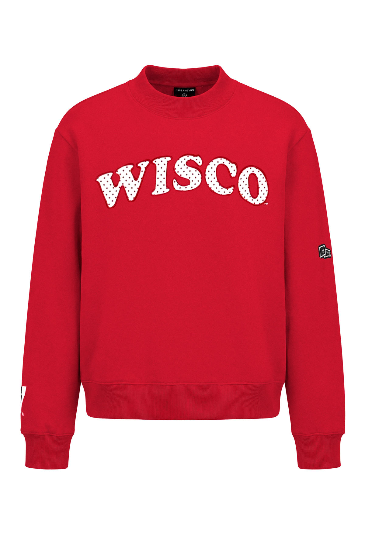 University of Wisconsin Polka Dot Mock Neck Crewneck