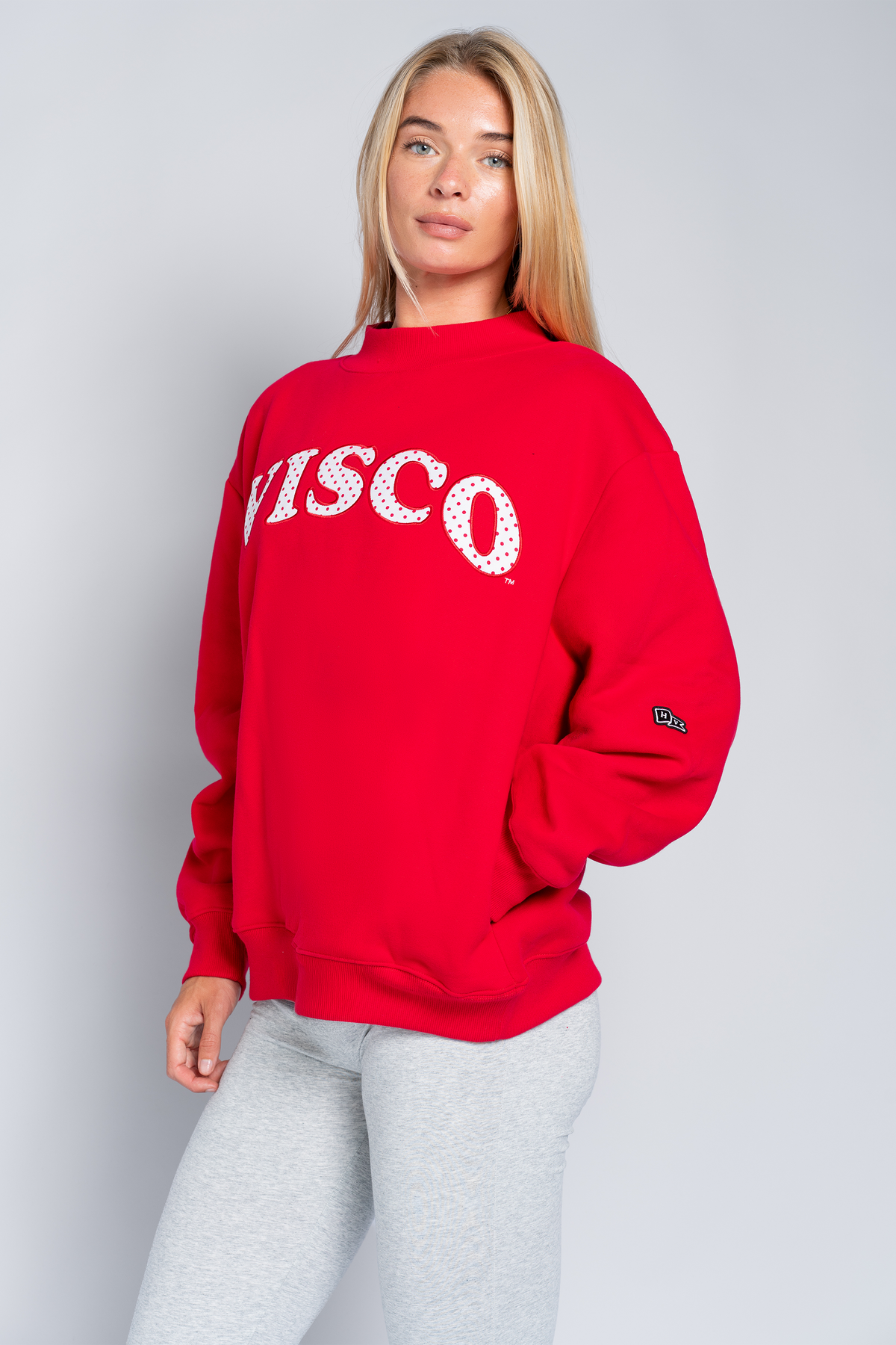 University of Wisconsin Polka Dot Mock Neck Crewneck