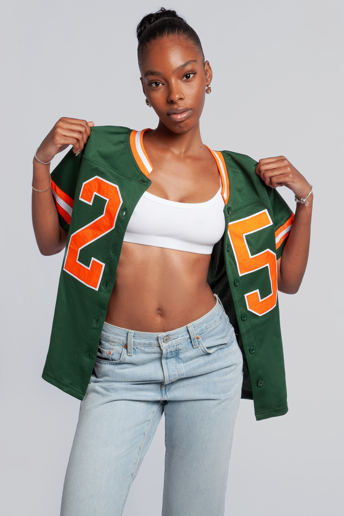 University of Miami Button Down Football Jersey
