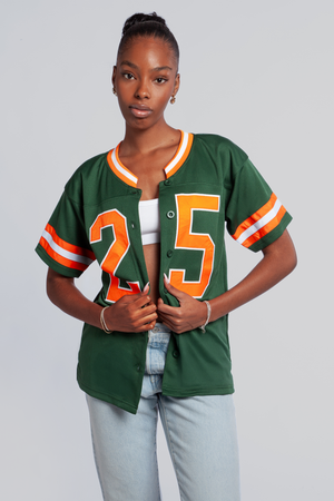 University of Miami Button Down Football Jersey