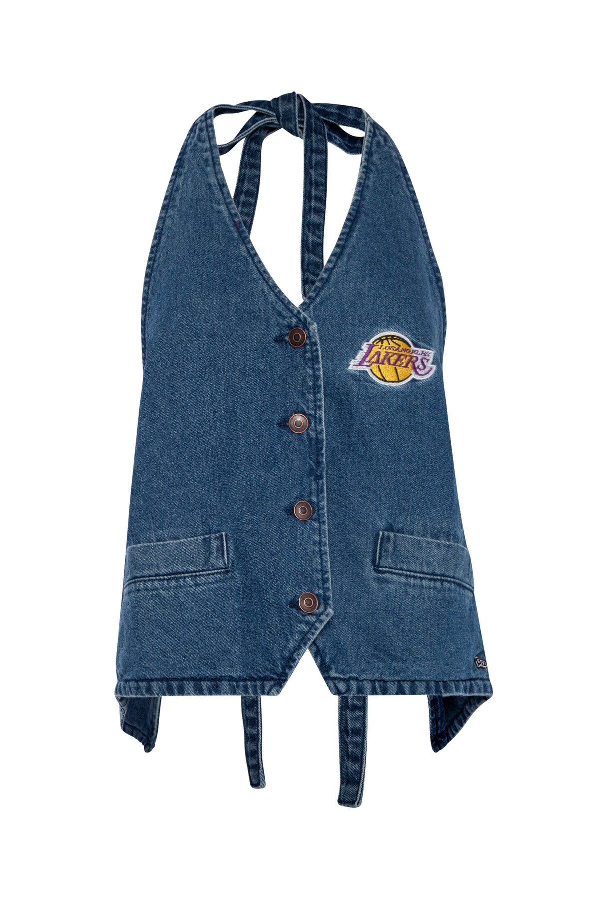 Los Angeles Lakers Denim Halter Top
