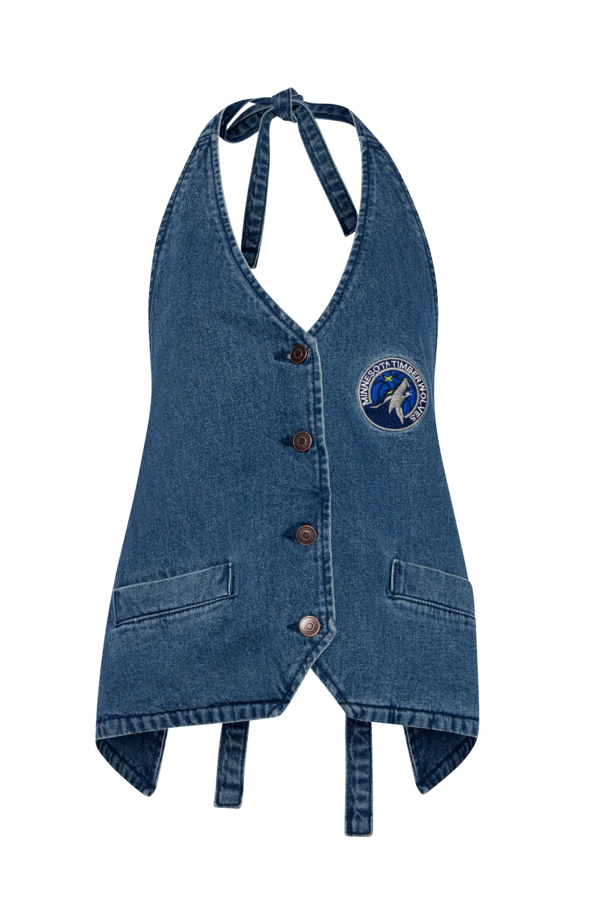 Minnesota Timberwolves Denim Halter Top