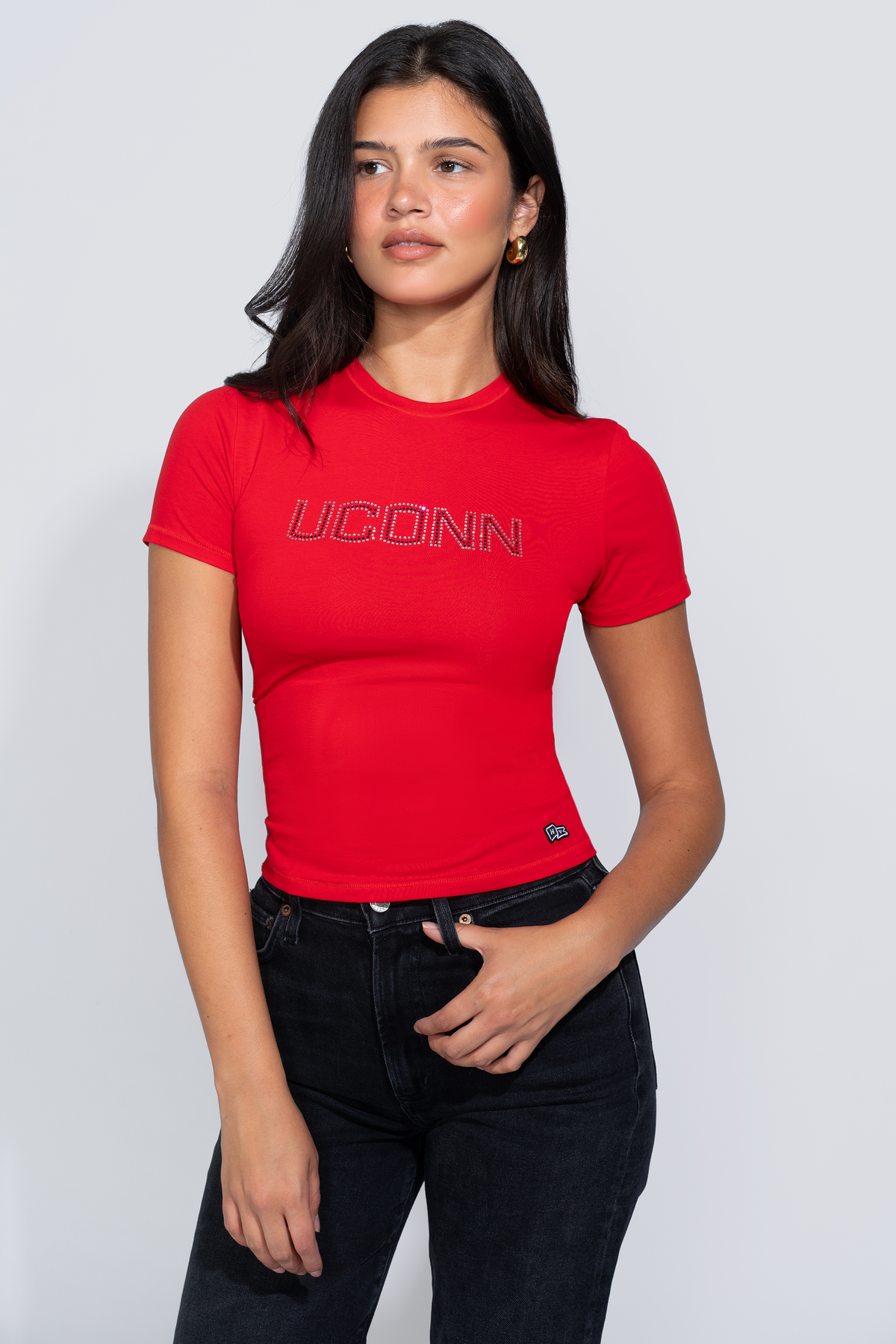 UConn Rhinestone T-Shirt