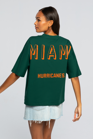 University of Miami Football Oversized T-shirt