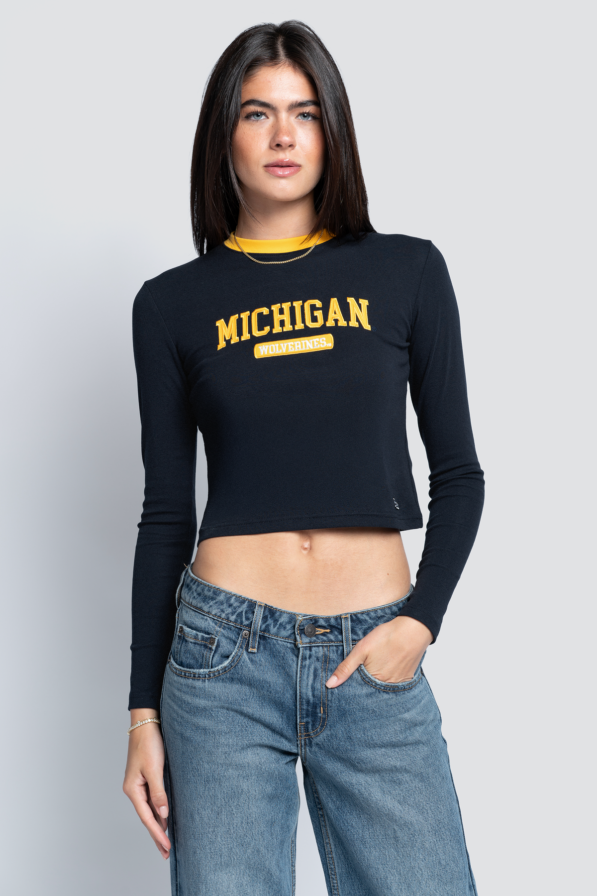 University of Michigan Long Sleeve Baby Tee