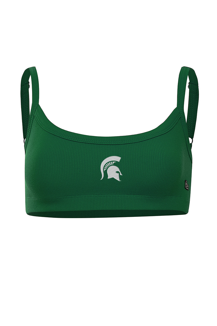 Michigan State Rib Bra Top