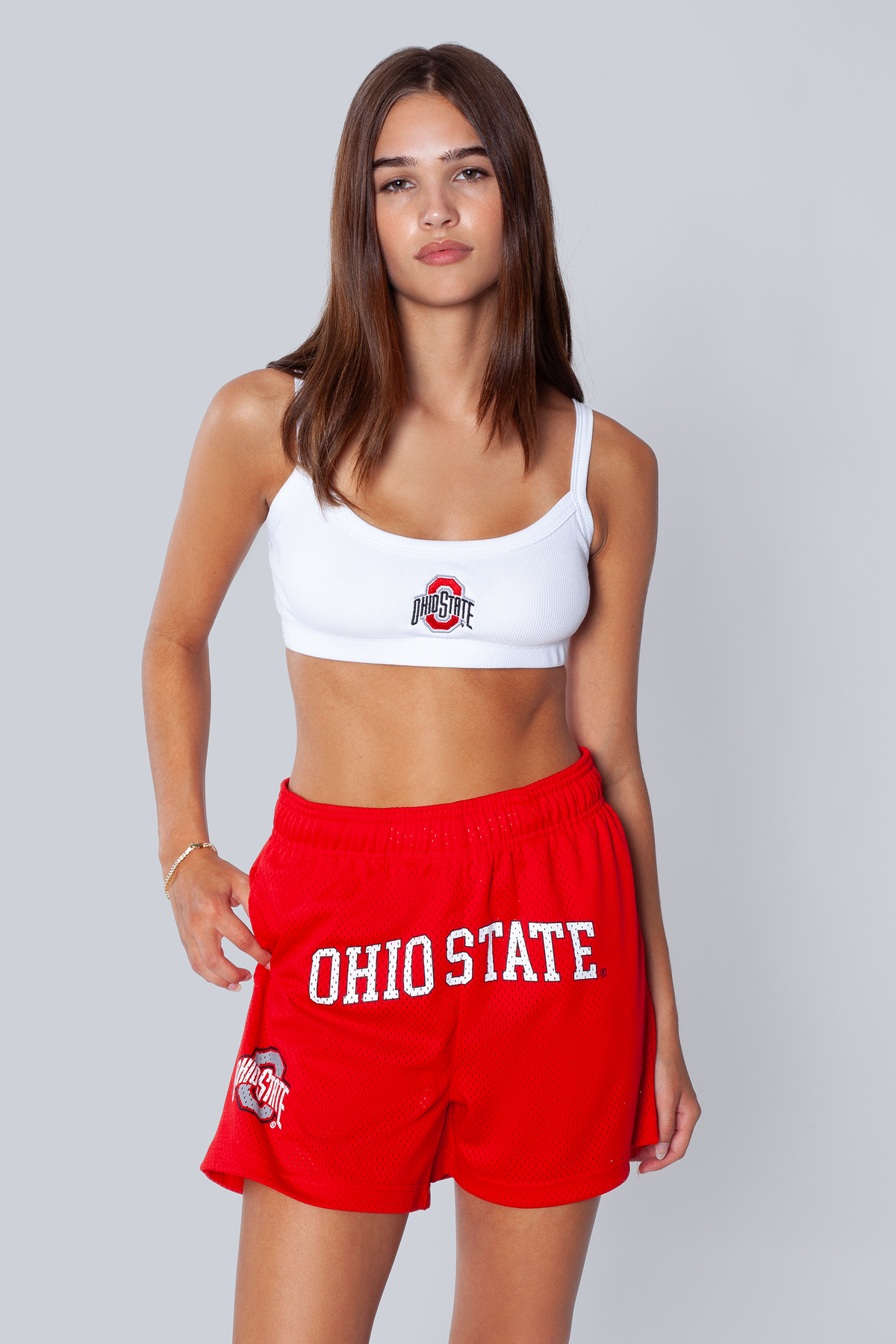 Ohio State Rib Bra Top