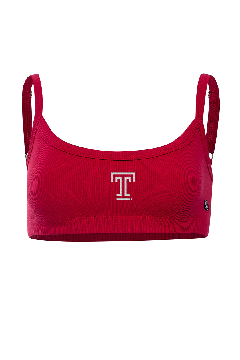 Temple University Rib Bra Top