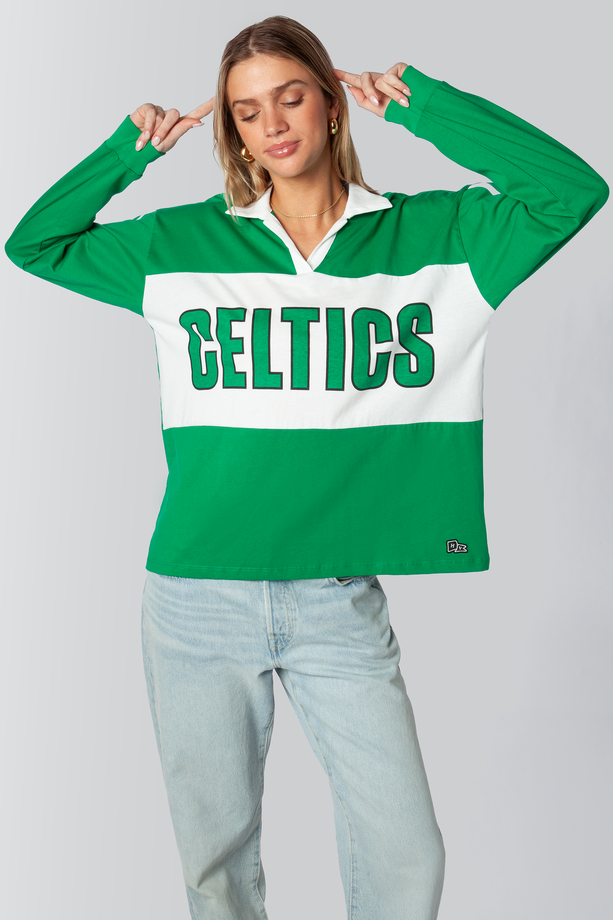 Boston Celtics Contrast Oversized Polo