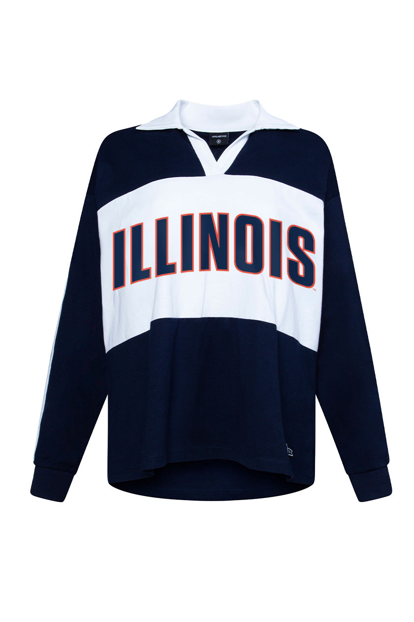 University of Illinois Contrast Oversized Polo