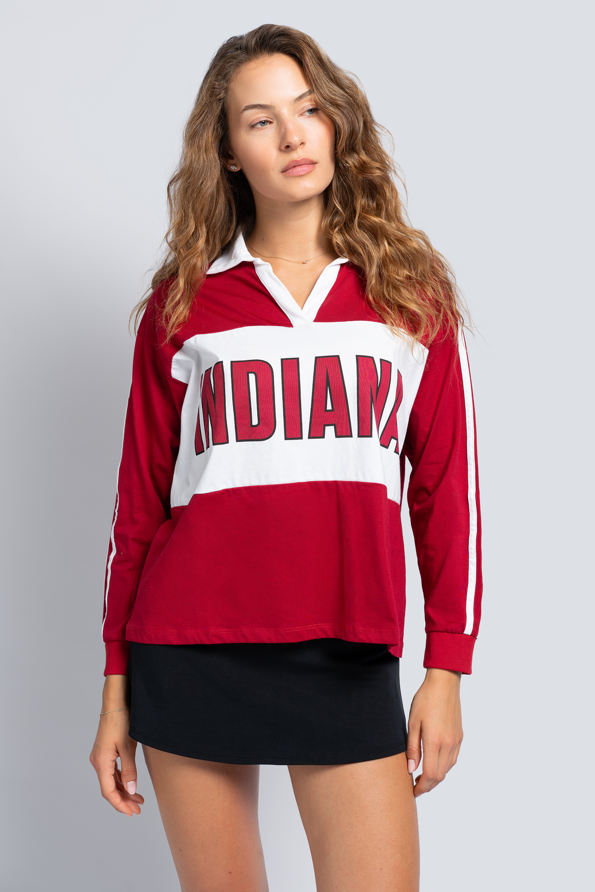 Indiana University Contrast Oversized Polo