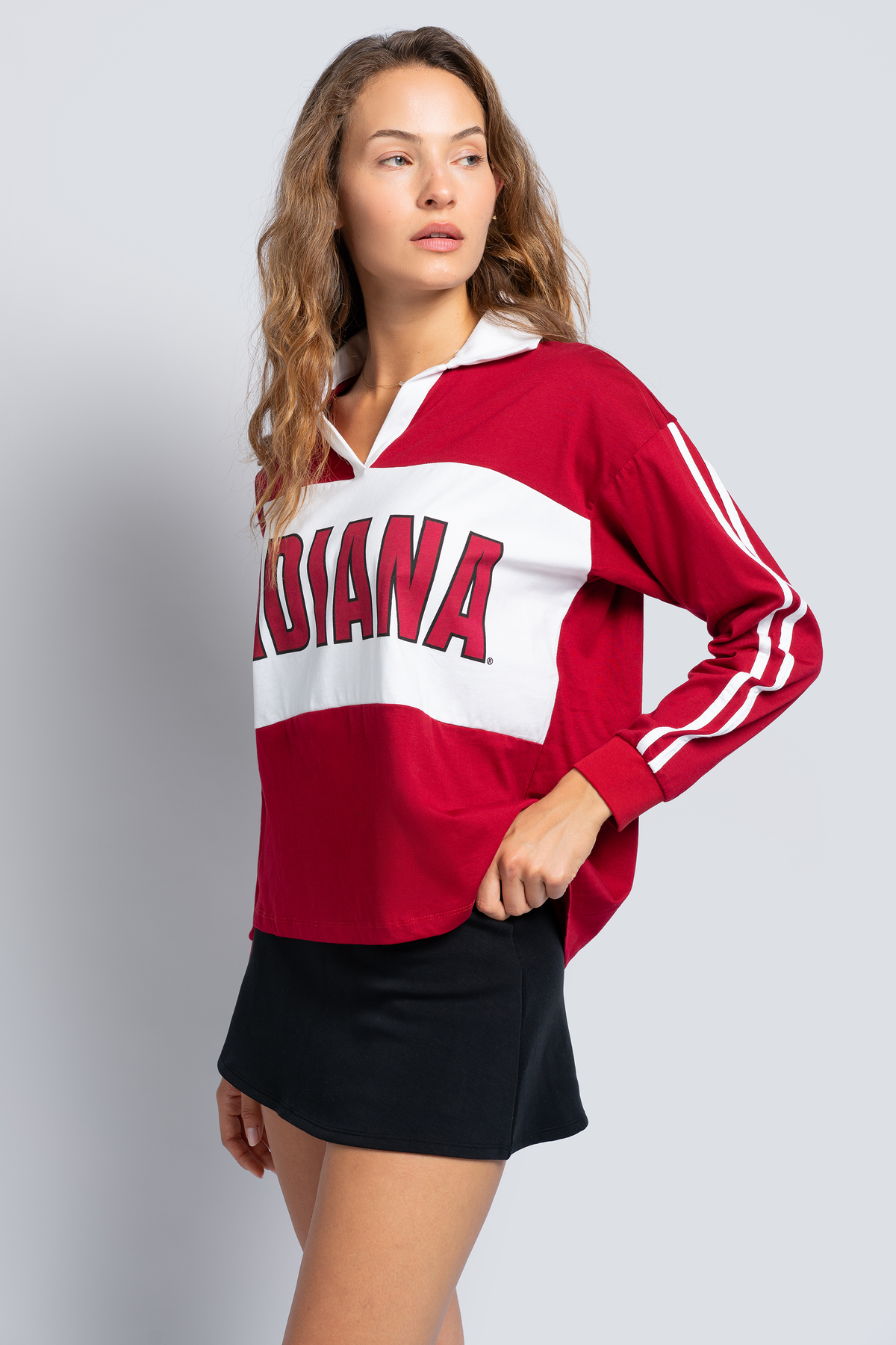 Indiana University Contrast Oversized Polo