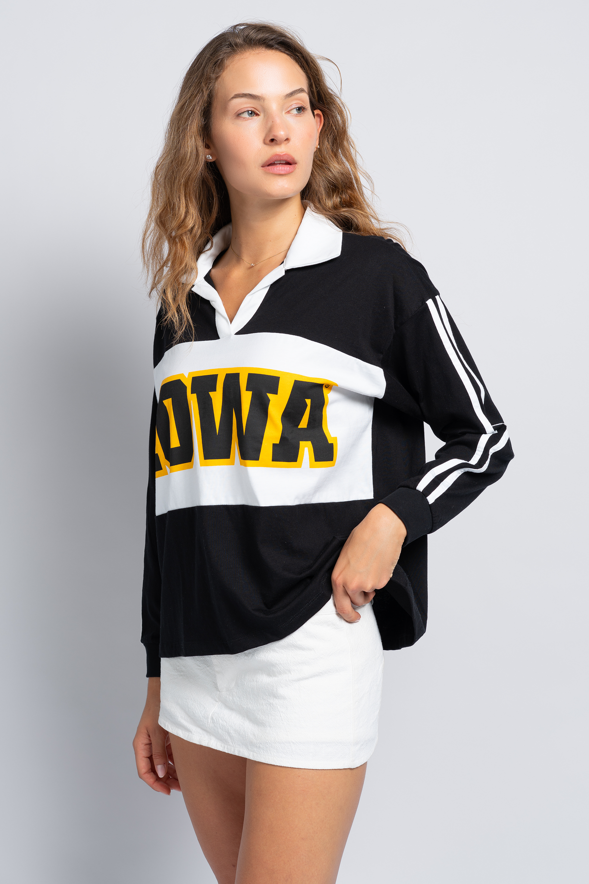 University of Iowa Contrast Oversized Polo
