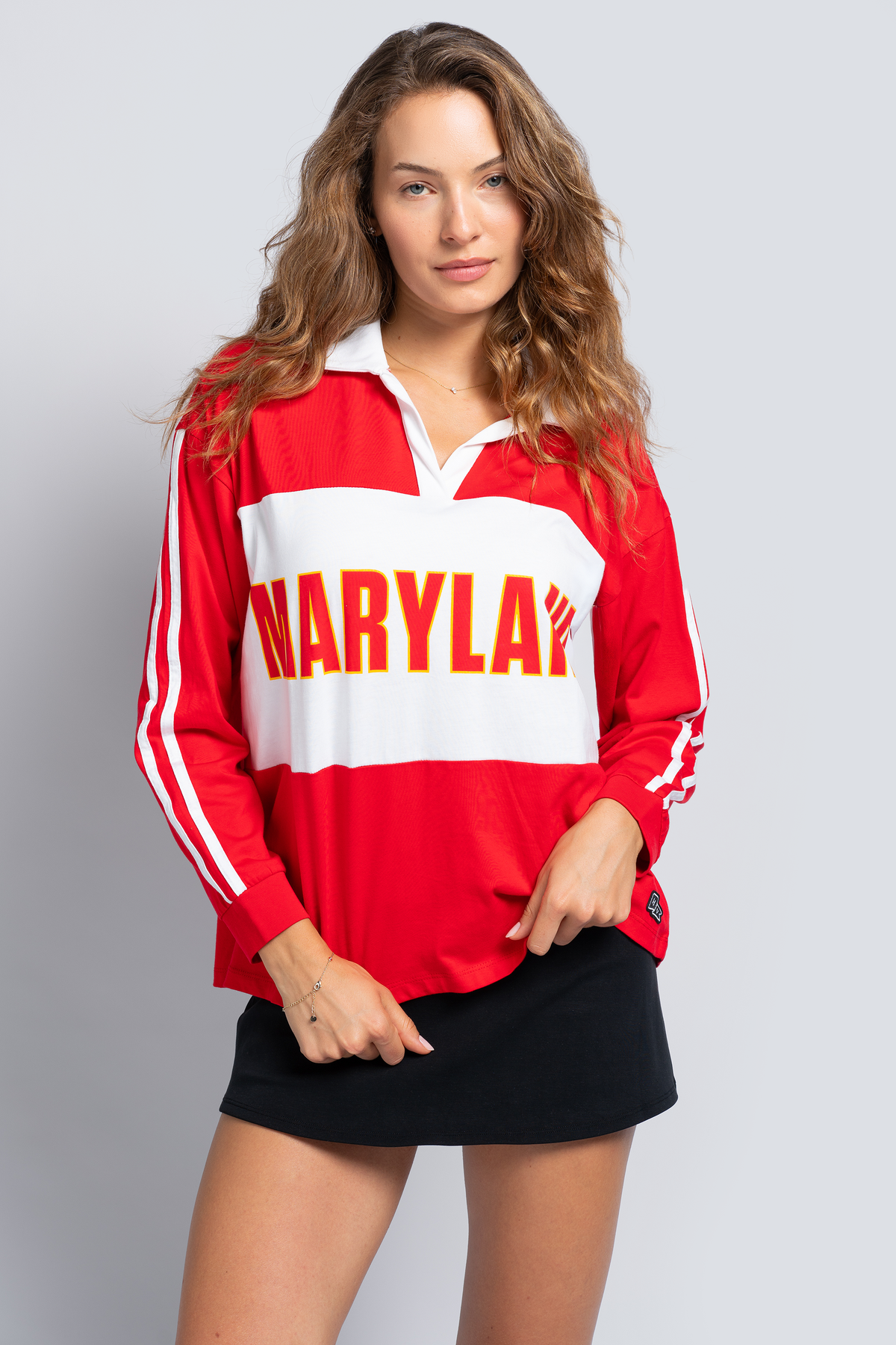 University of Maryland Contrast Oversized Polo