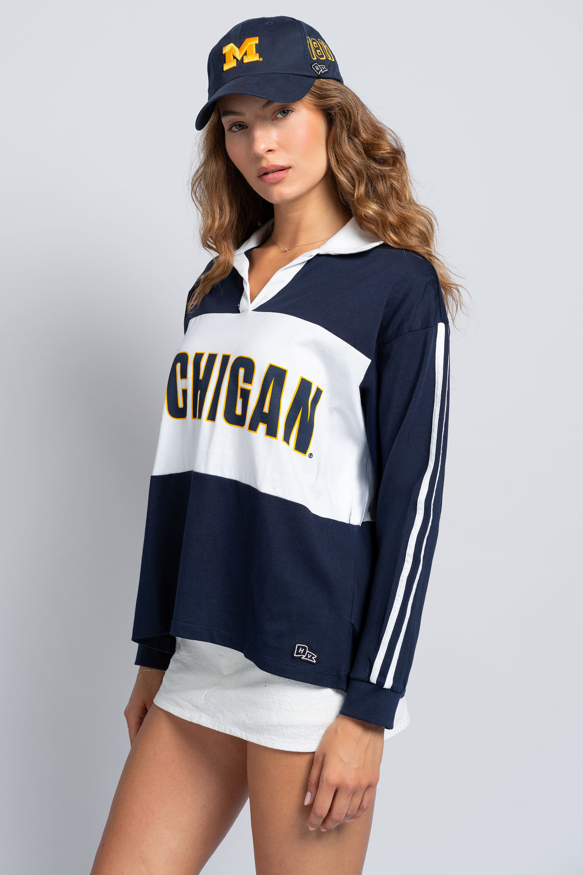 University of Michigan Contrast Oversized Polo