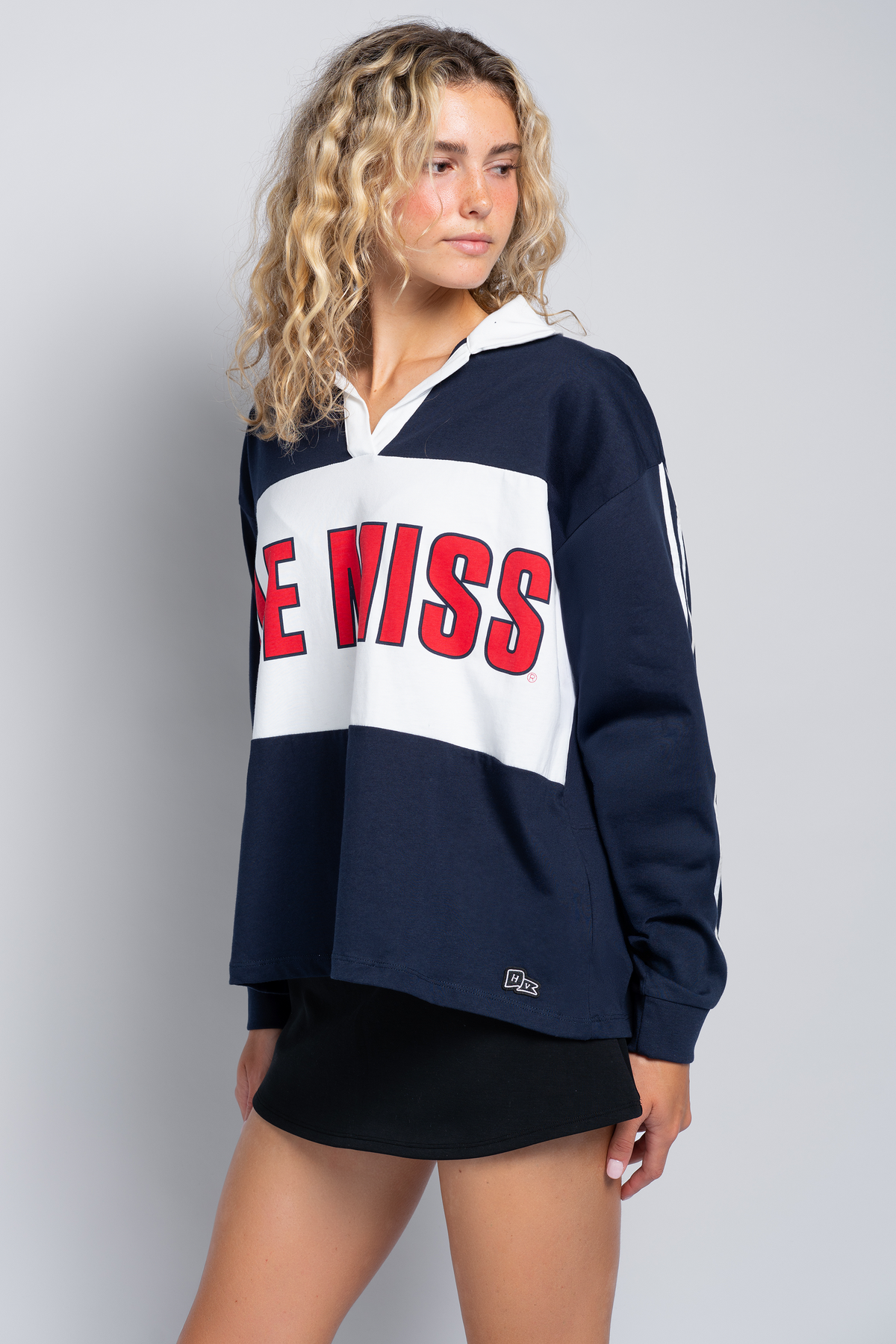 University of Mississippi Contrast Oversized Polo