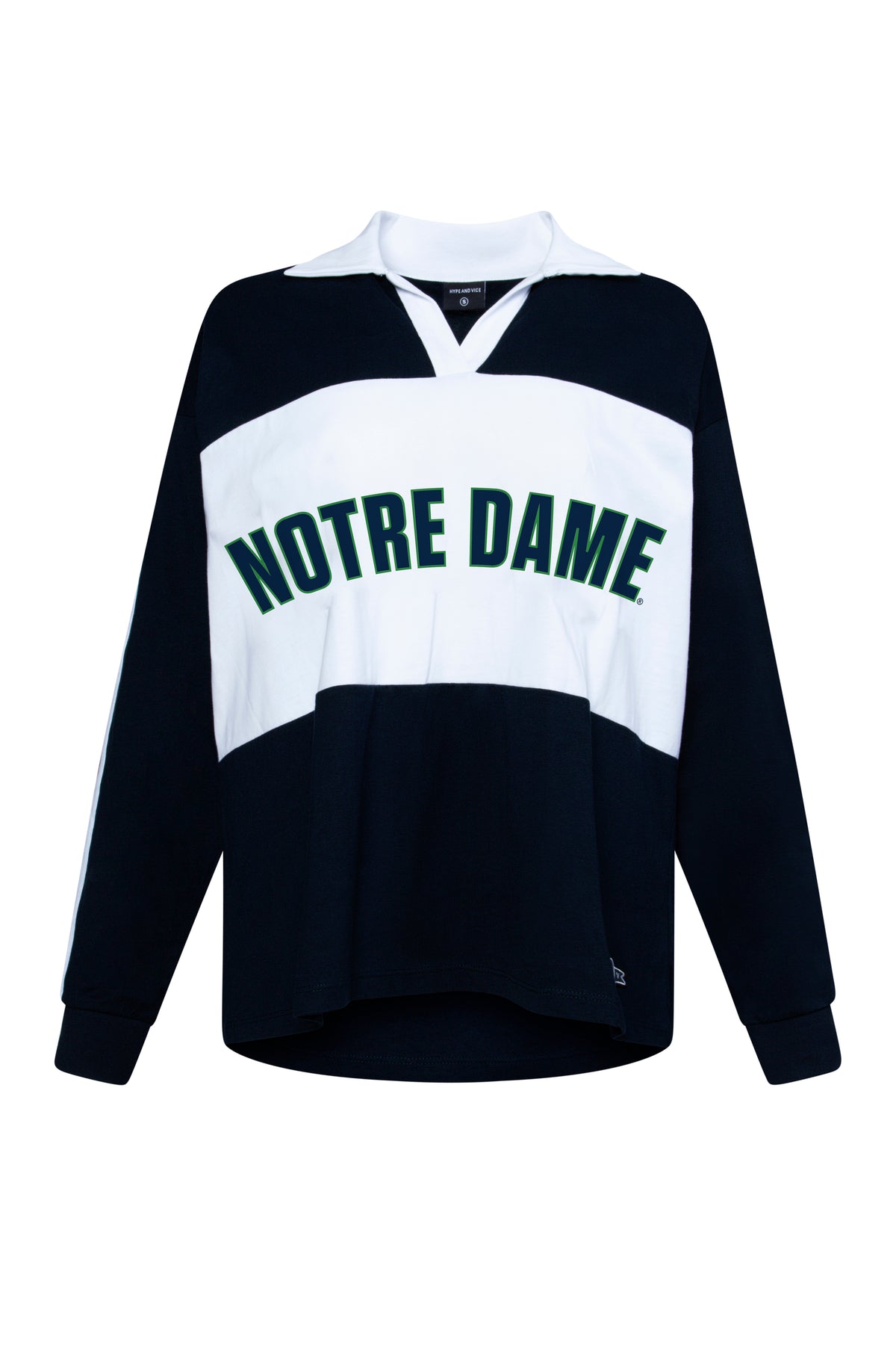 Notre Dame Contrast Oversized Polo