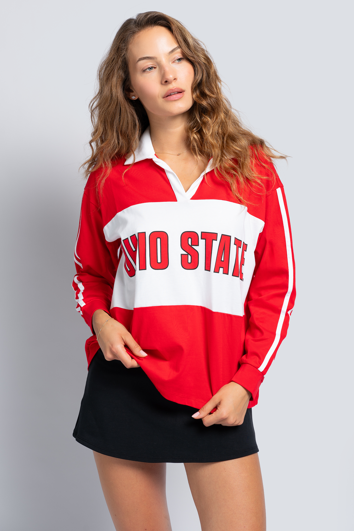 Ohio State Contrast Oversized Polo