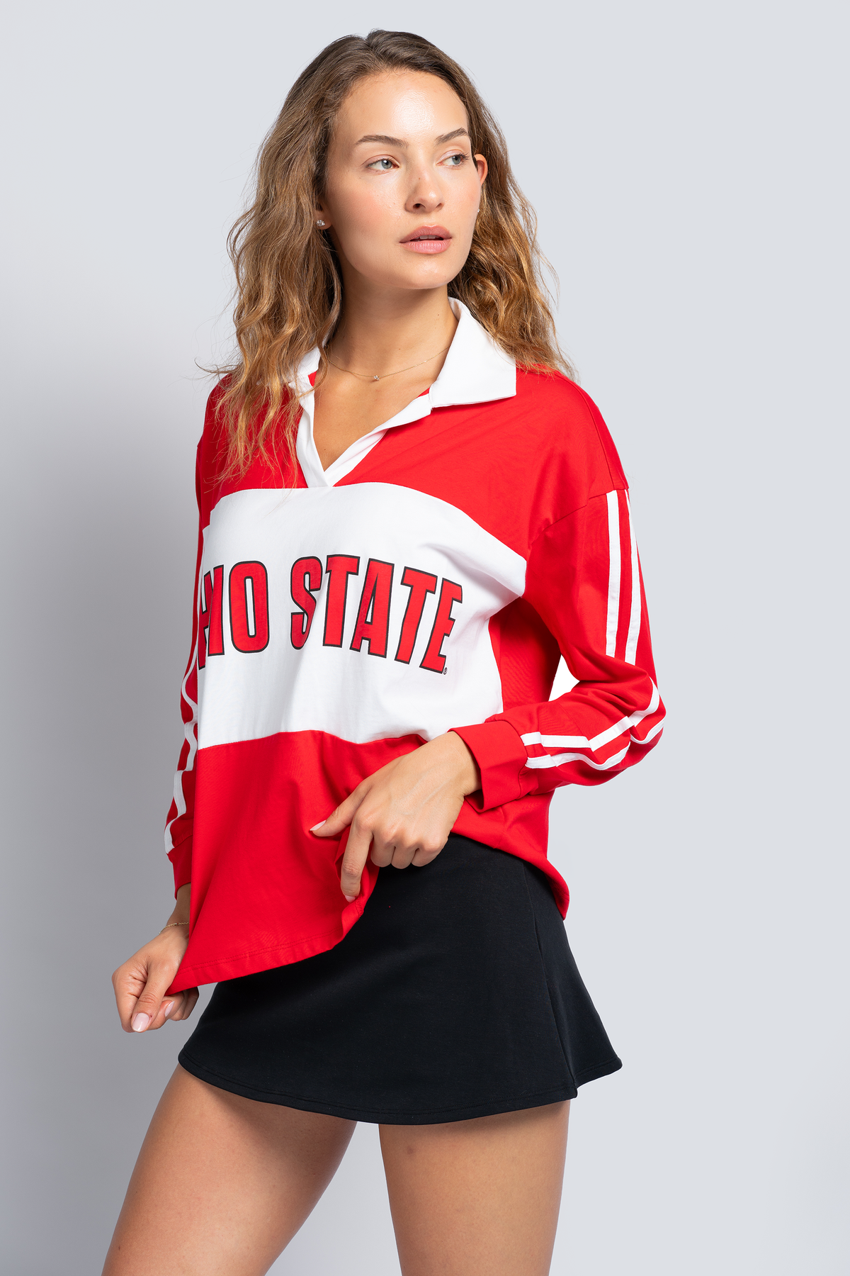 Ohio State Contrast Oversized Polo