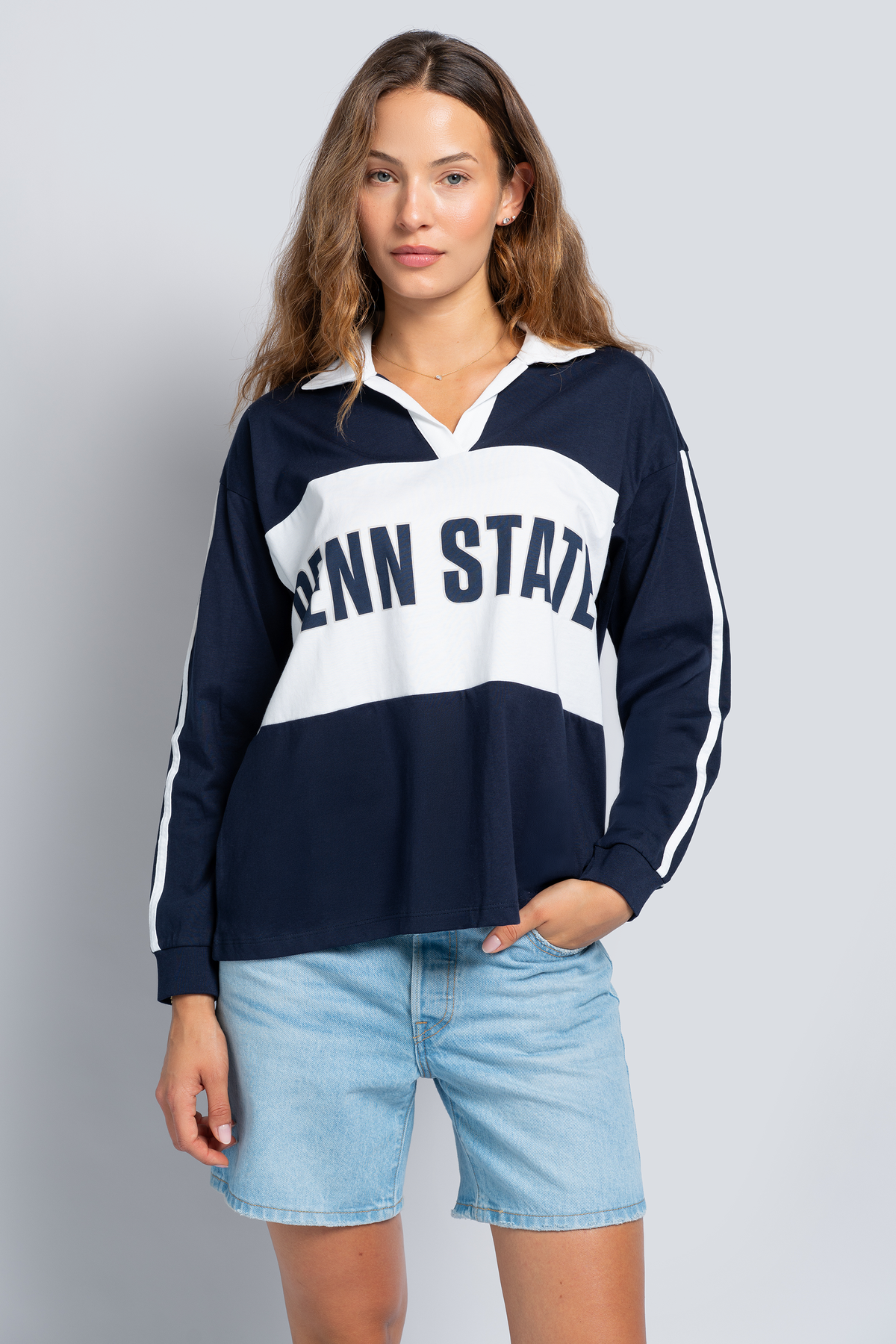 Penn State Contrast Oversized Polo