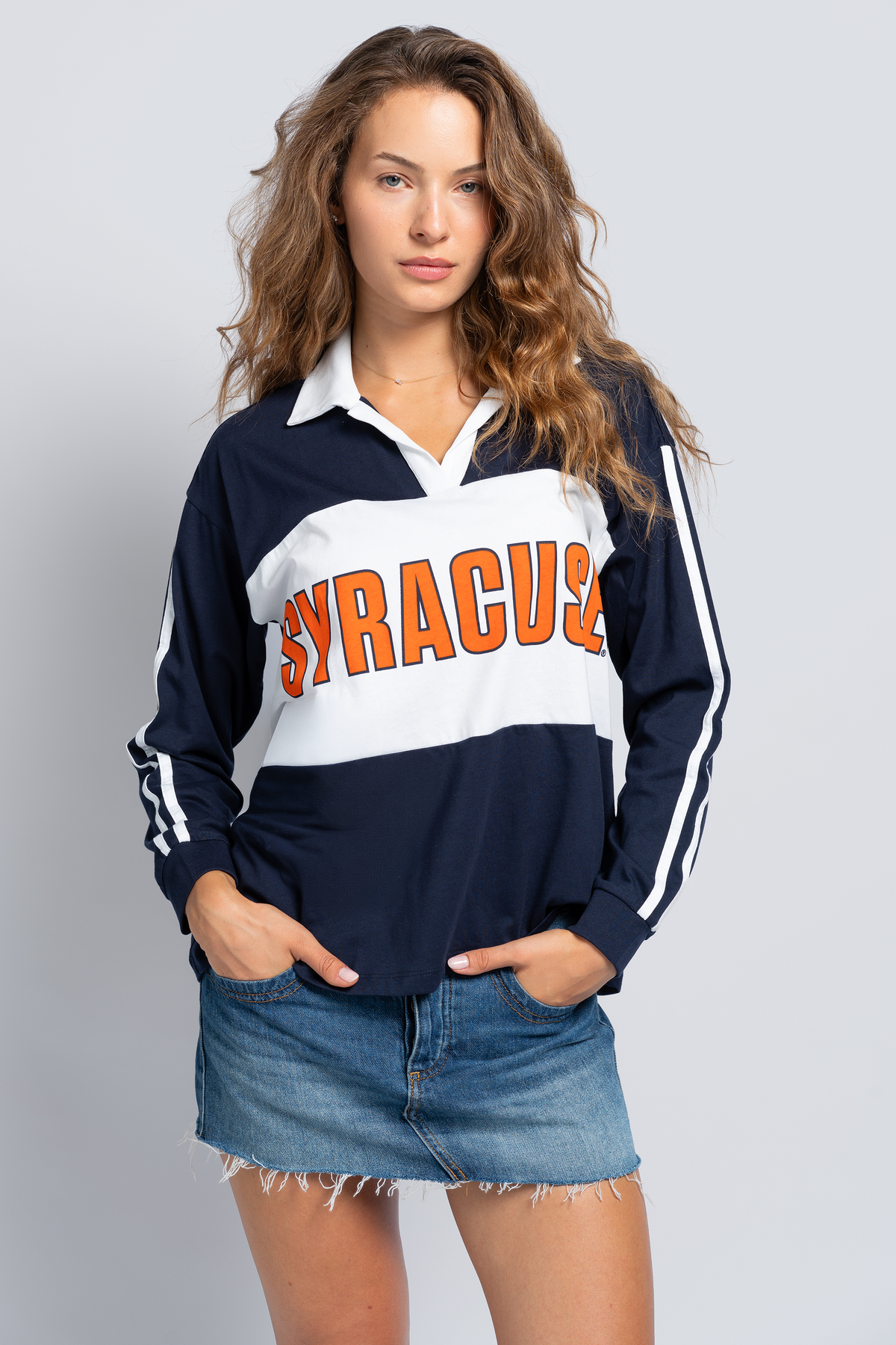 Syracuse Contrast Oversized Polo