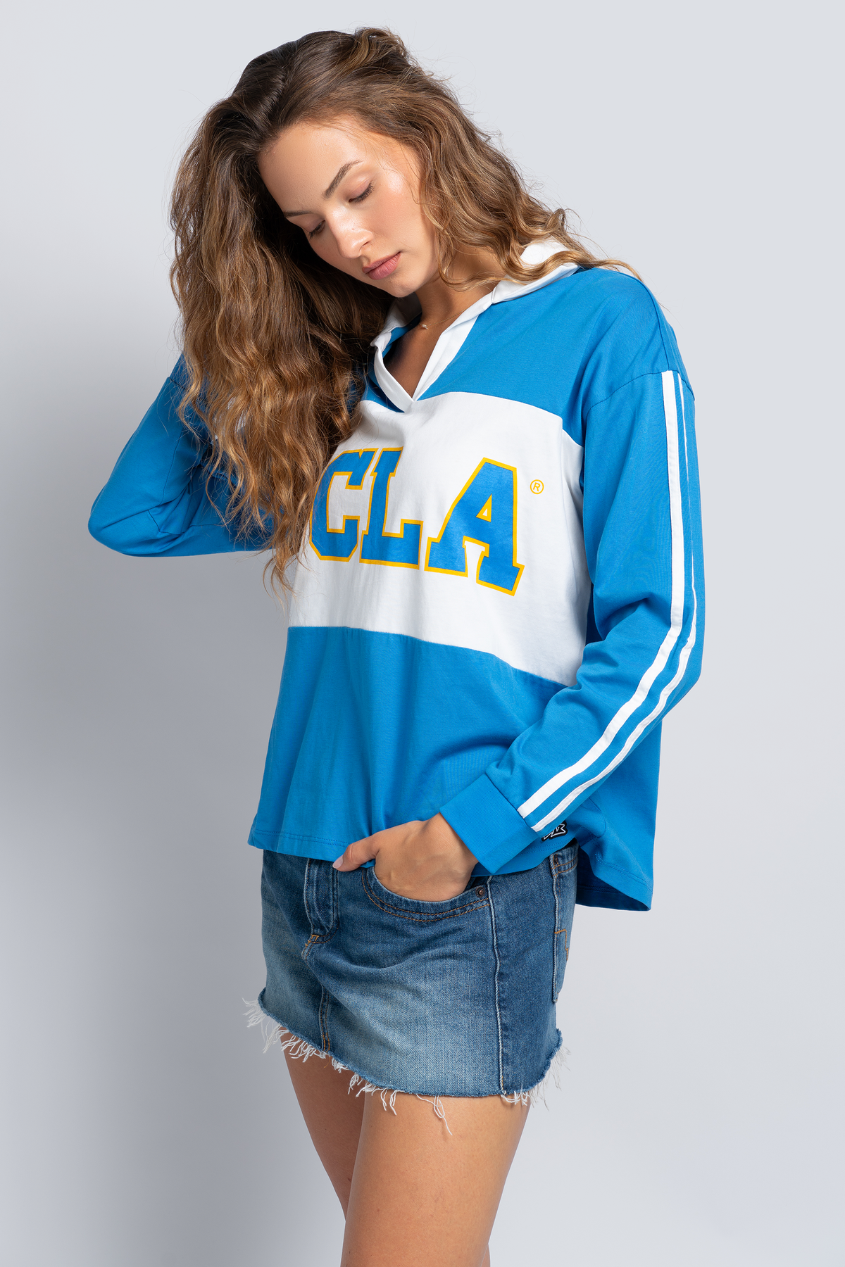 UCLA Contrast Oversized Polo